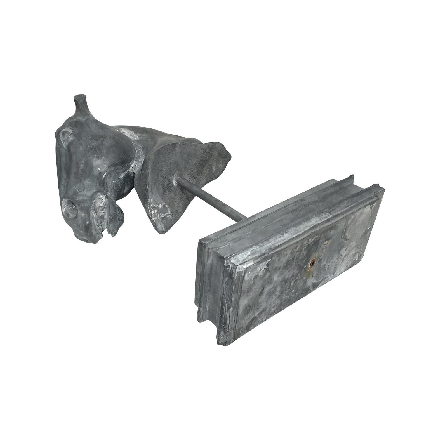 21st Century Grey European Lead Bust of a Horse Head For Sale 2