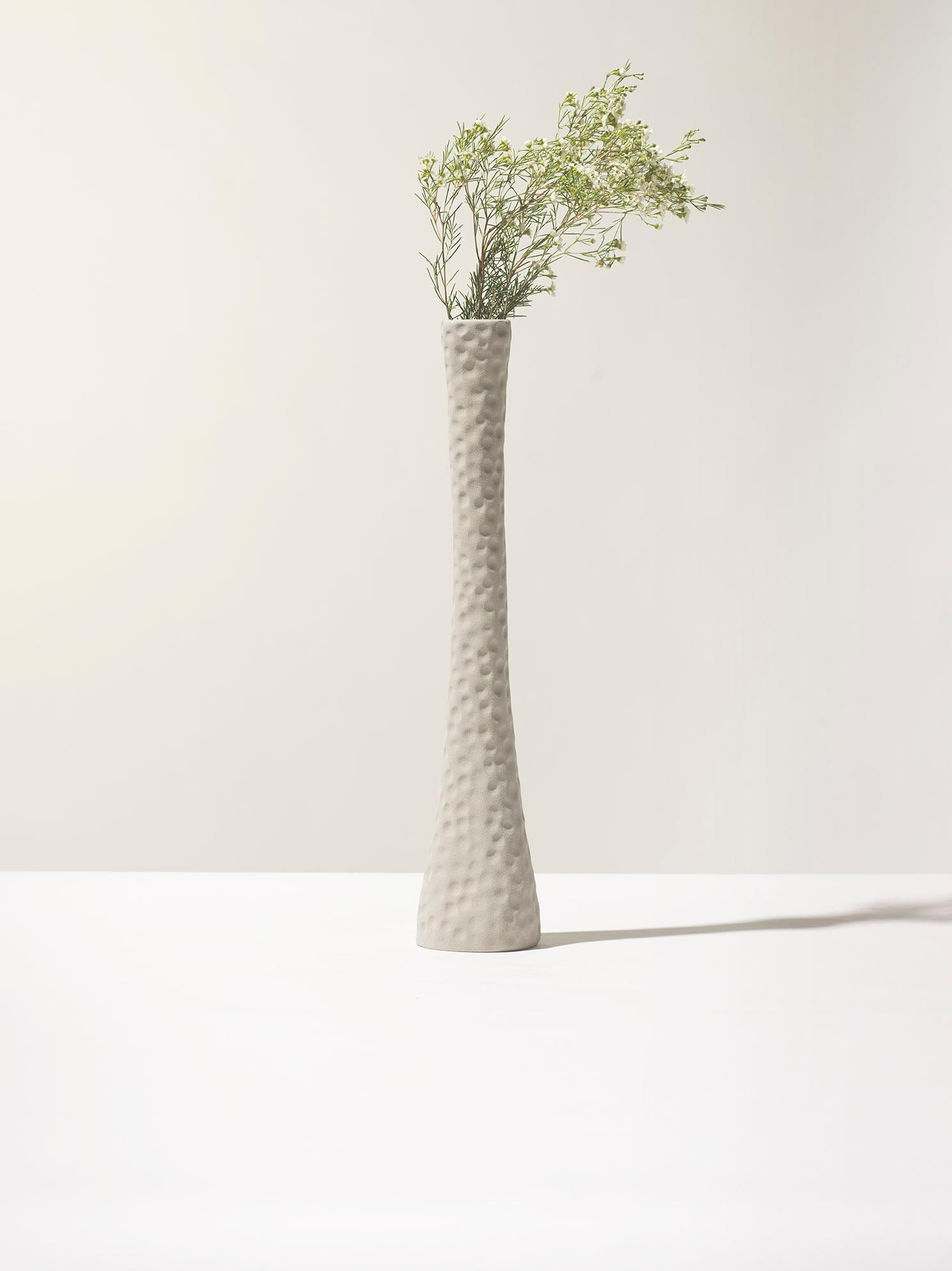 Modern 21st Century Grey Matt Candlestick by Ceramica Gatti, designer A. Anastasio For Sale