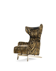 21st Century Guam Armchair in Silk by Roberto Cavalli Home Interiors