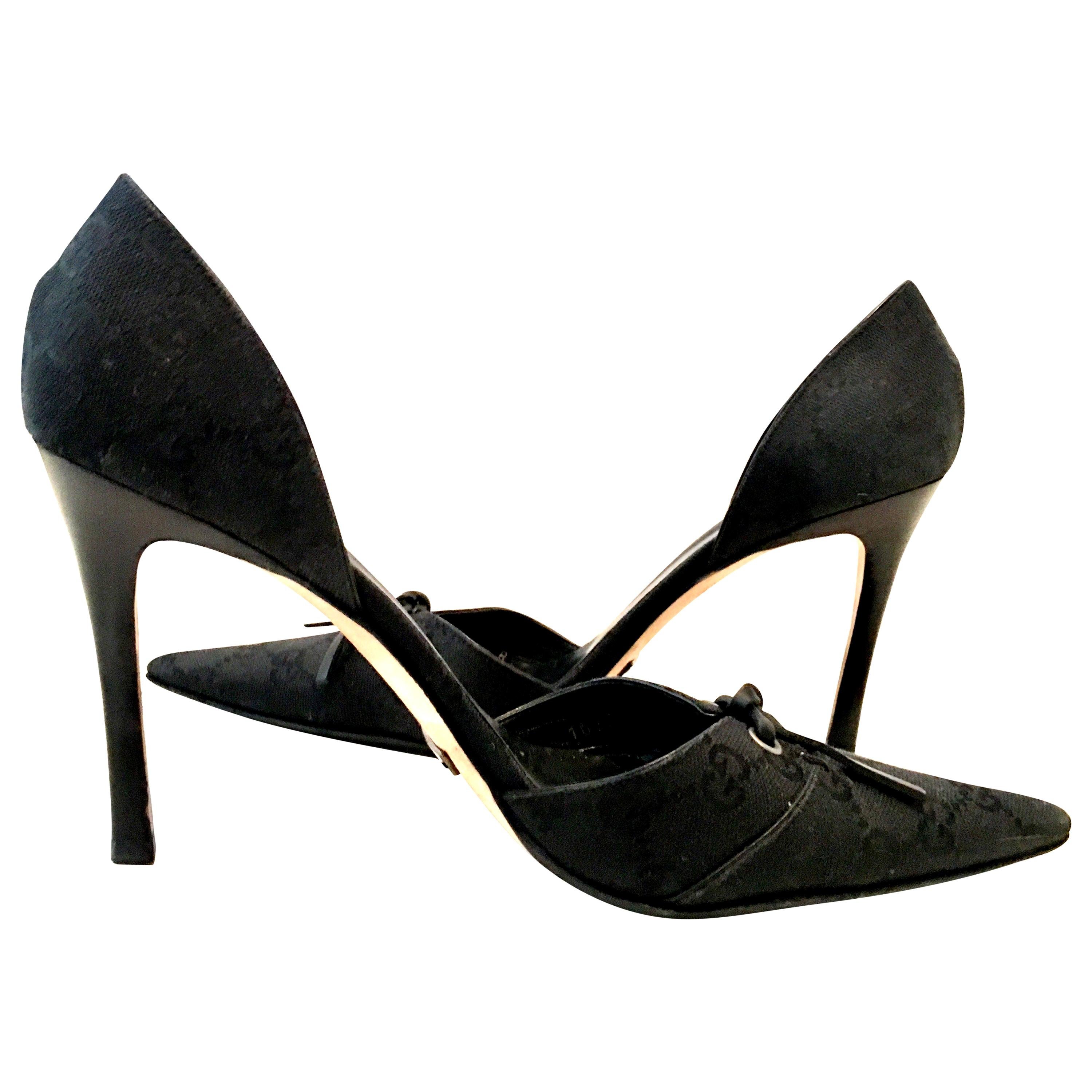 21st Century Schwarz GUCCI Leinwand und Leder 