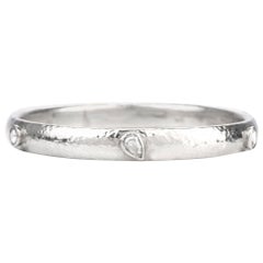 21st Century Gurhan Diamond Platinum Stackable Bangle Bracelet