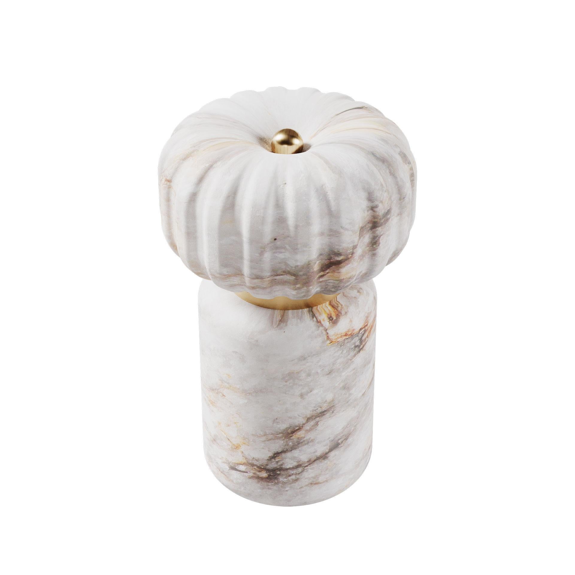 21st Century Hamphsire Table Lamp Aged Brass Alabaster In New Condition For Sale In RIO TINTO, PT