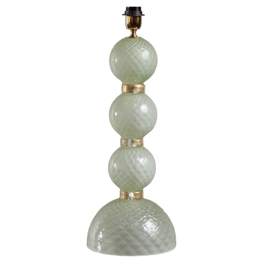 Lampe aus mundgeblasenem Morano-Glas mit Rauchblasen, 21. Jahrhundert