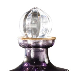 21st Century, Hand Carved amethyst Crystal and Golden Bronze  bottle
