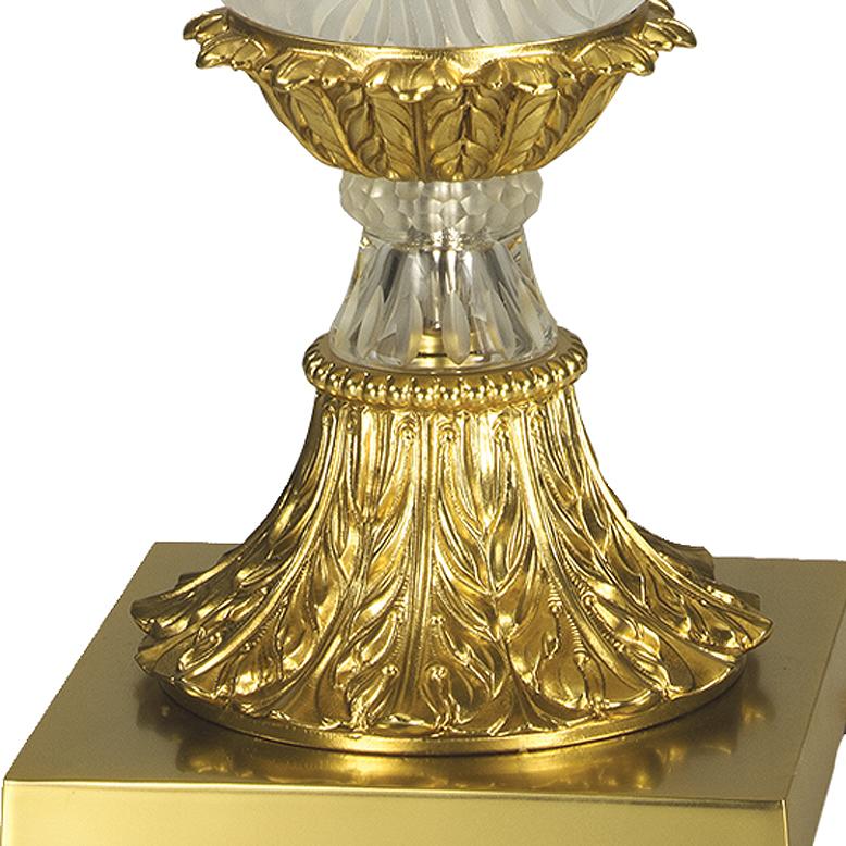 Louis XVI Lampe de bureau du 21e siècle en cristal et bronze sculpté à la main dans le style de Luigi XVI en vente