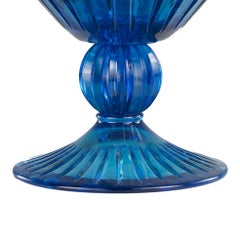 21st Century, Hand-Carved Turquoise Crystal and Golden Bowl in Classic Style