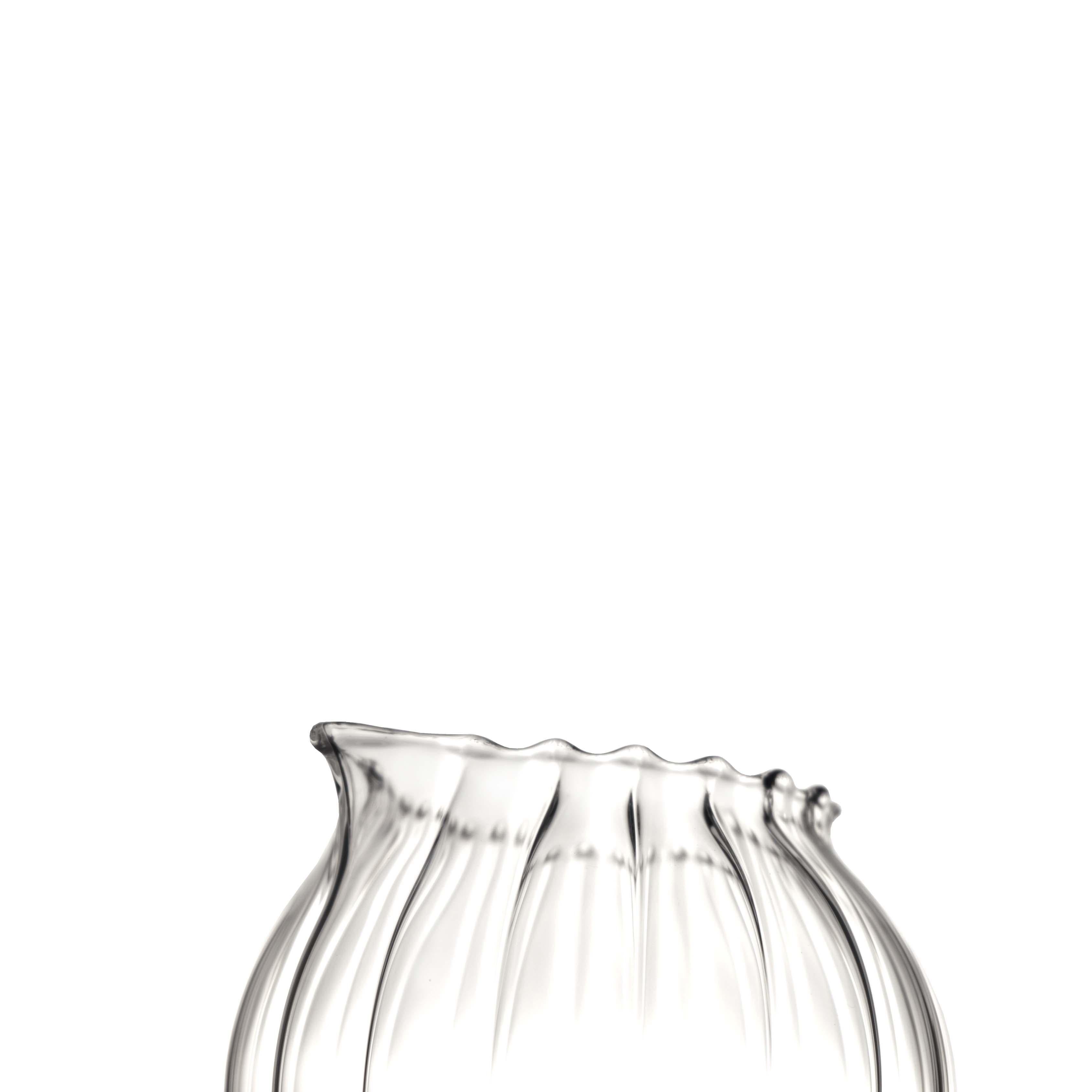 Other 21st Century Hand-Crafted Glass Pitcher, NANA, Kanz Architetti For Sale