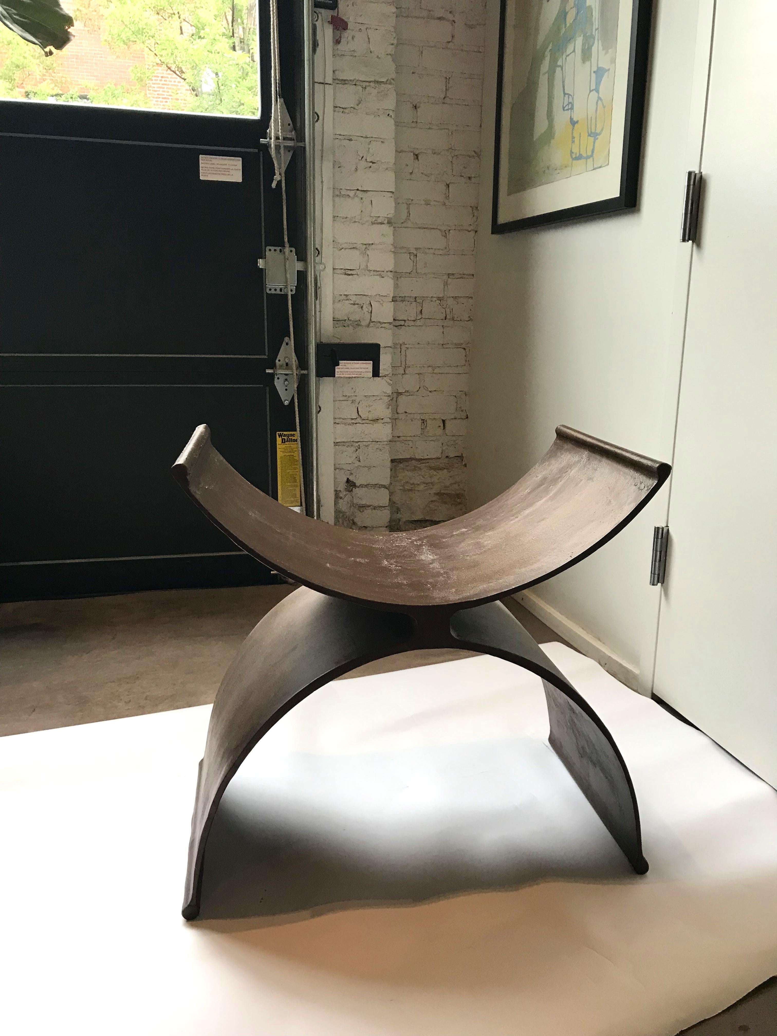 Aluminum Reflection Stool from The Collection by Michael Del Piero For Sale