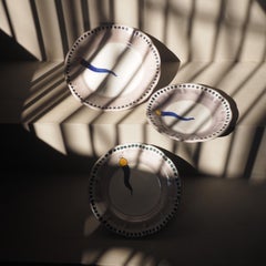 21st Century Handmade Vietri Ceramic 18 Plates in Blue and White  Made in Italy