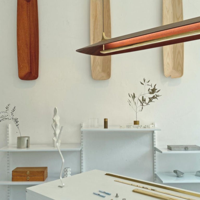 Curated visual reference: Visual Reference: 21St Century Handcrafted Scandinavian Ceiling Light In Oak And Matt