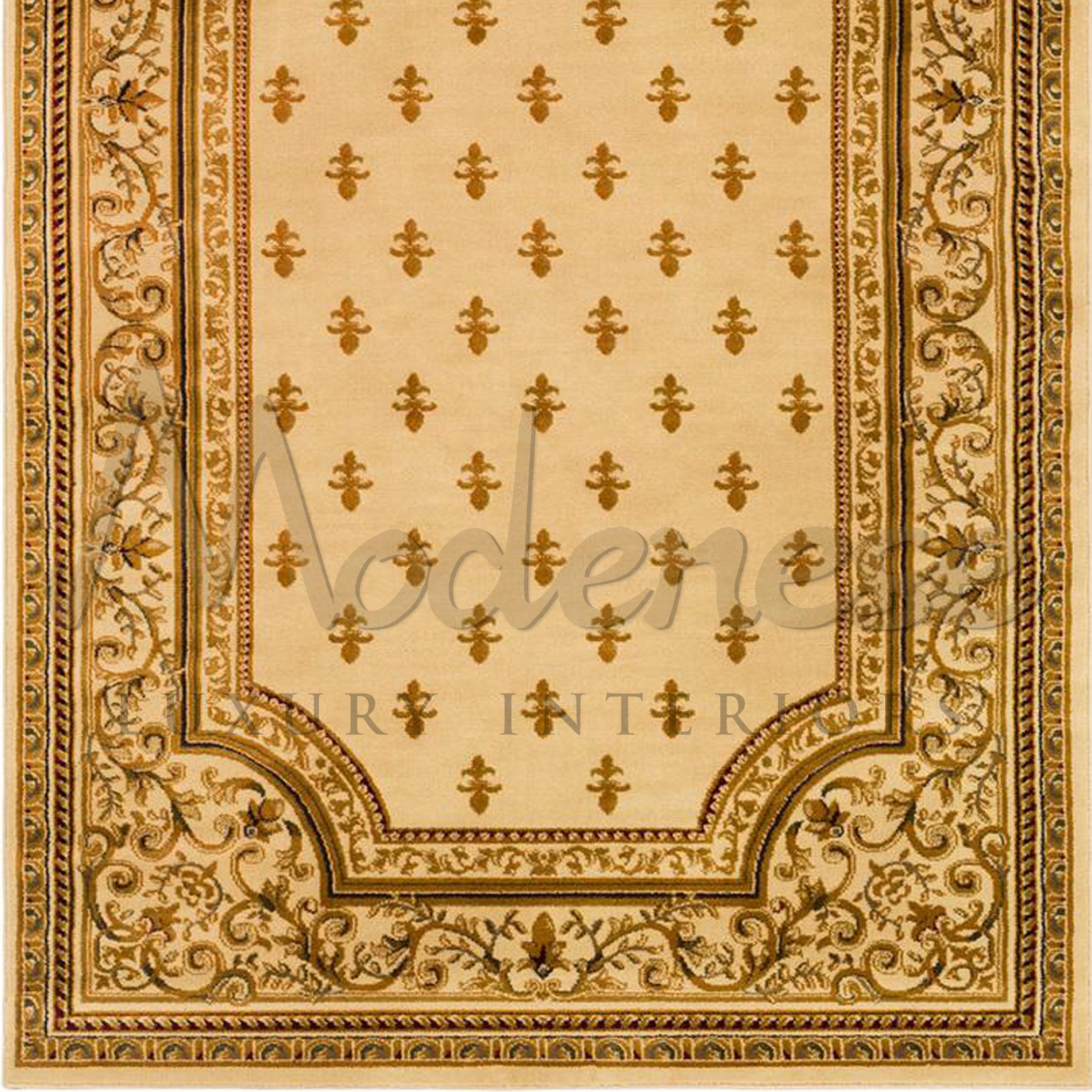 Kirman 21st Century Handknotted Bamboo Silk Rug by Modenese Interiors, Beige&Yellow For Sale