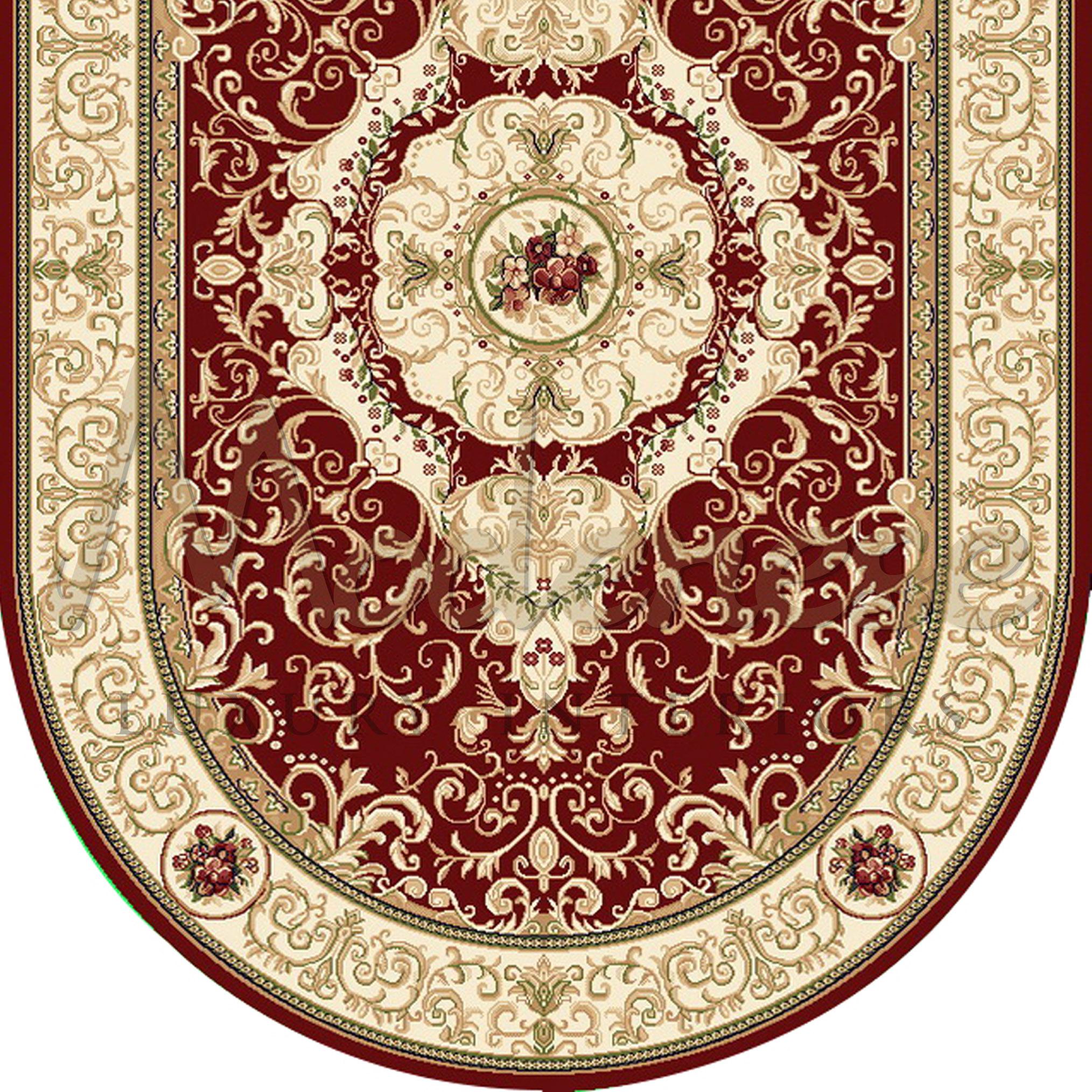 Hand-Crafted 21st Century Handknotted Oval Bamboo Silk Rug by Modenese Interiors, Scarlet For Sale