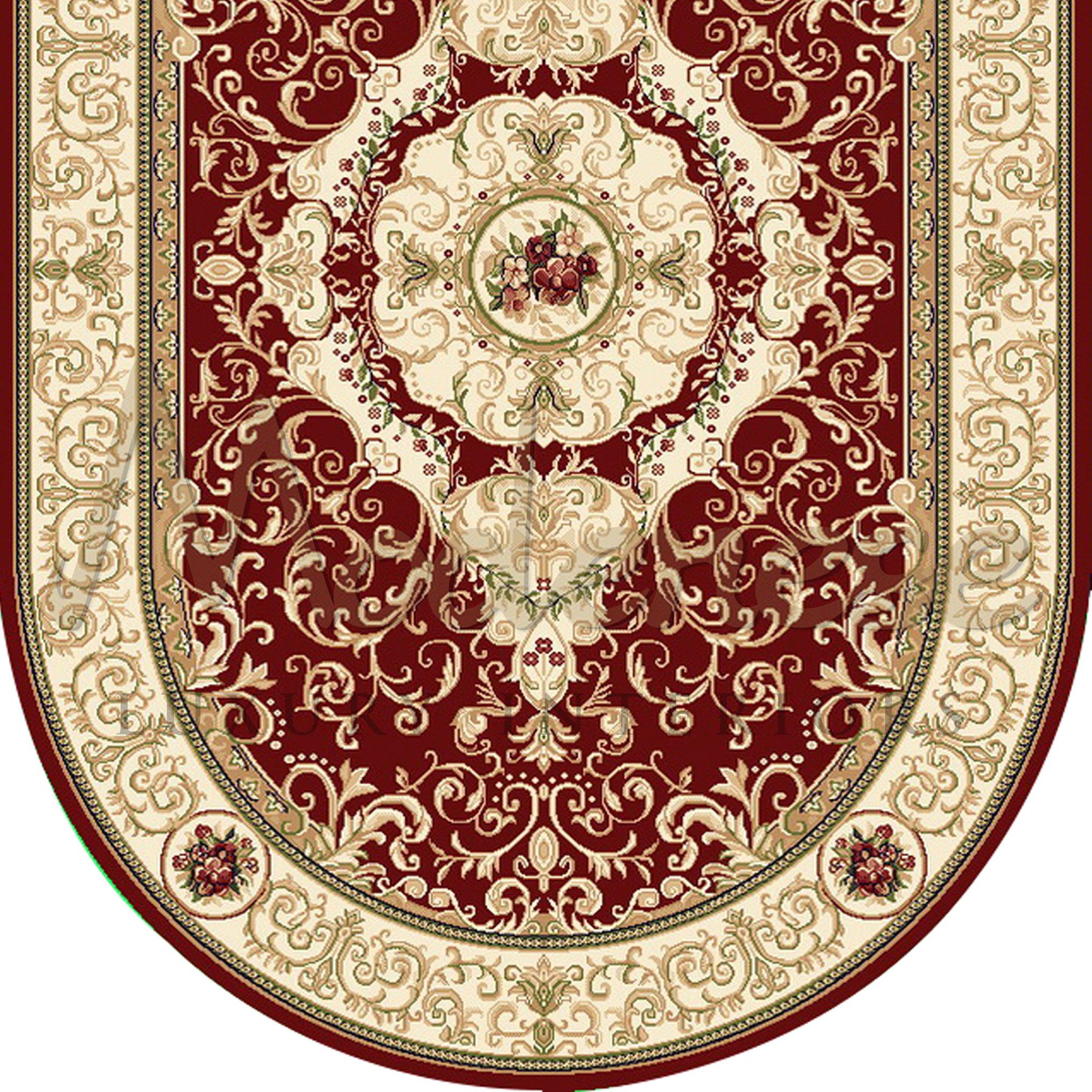 Fait main Tapis en soie de bambou ovale noué à la main du 21e siècle par Modenese Interiors, Scarlet en vente