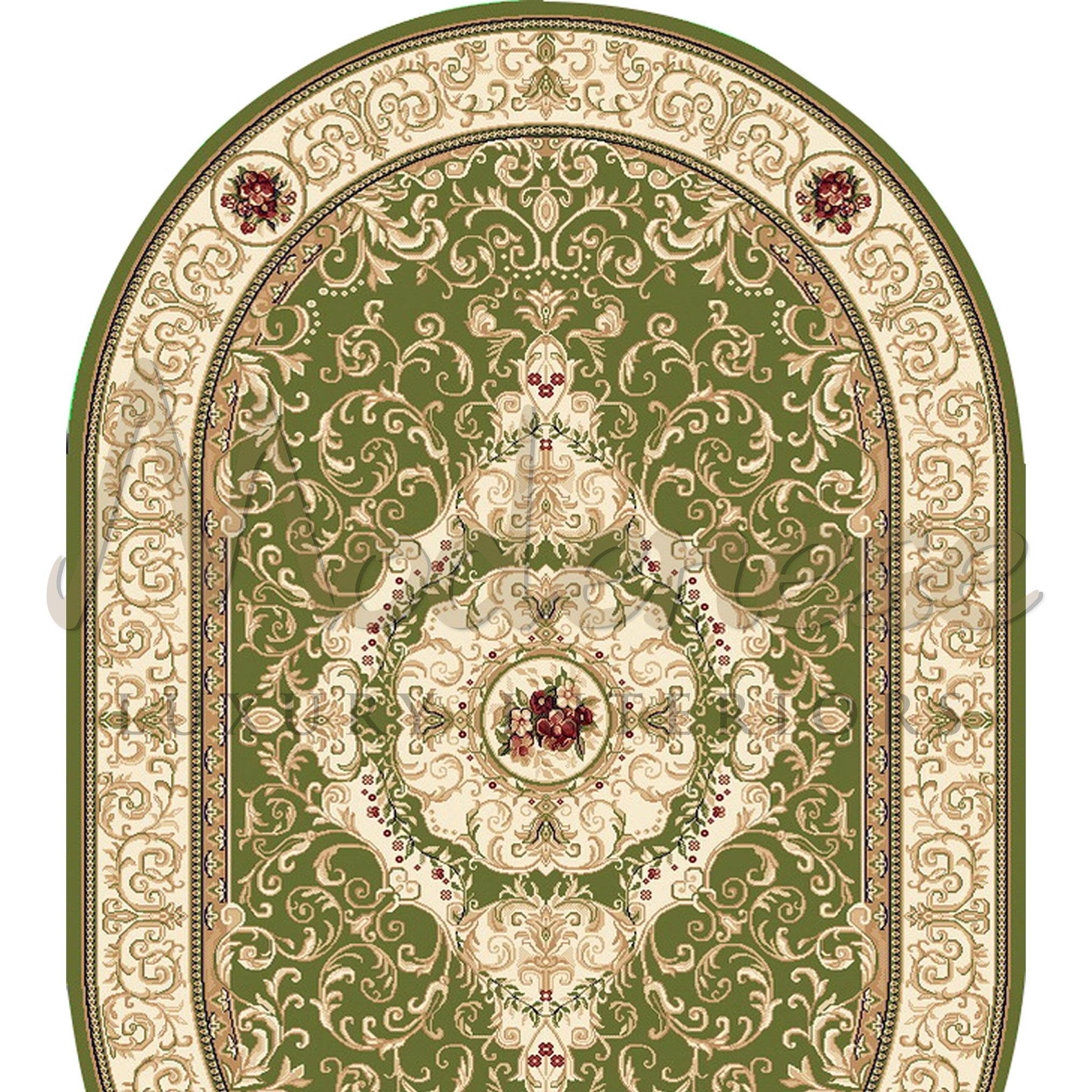 Contemporary 21st Century Handknotted Oval Bamboo Silk Rug by Modenese Interiors, Scarlet For Sale