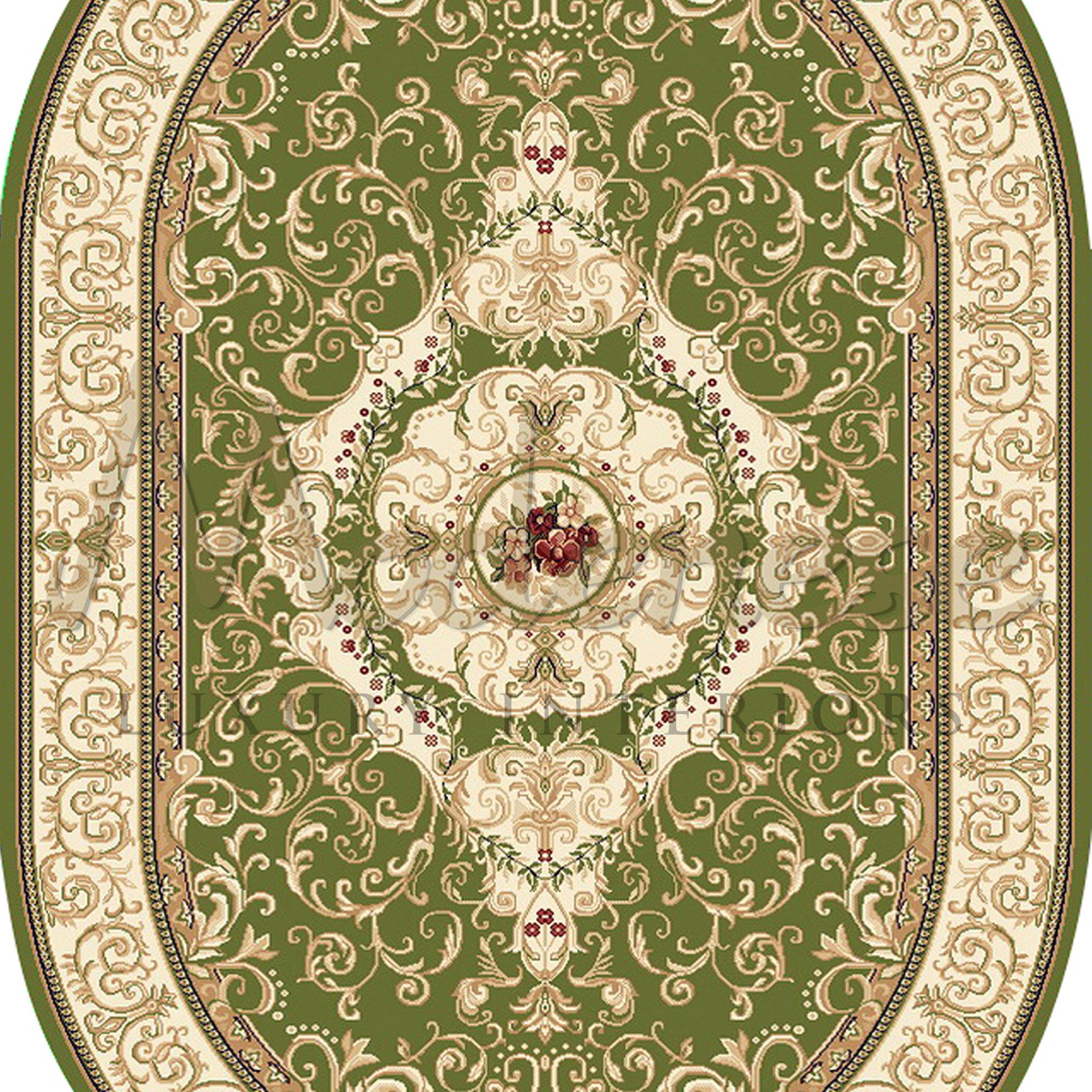 Coton Tapis en soie de bambou ovale noué à la main du 21e siècle par Modenese Interiors, Scarlet en vente