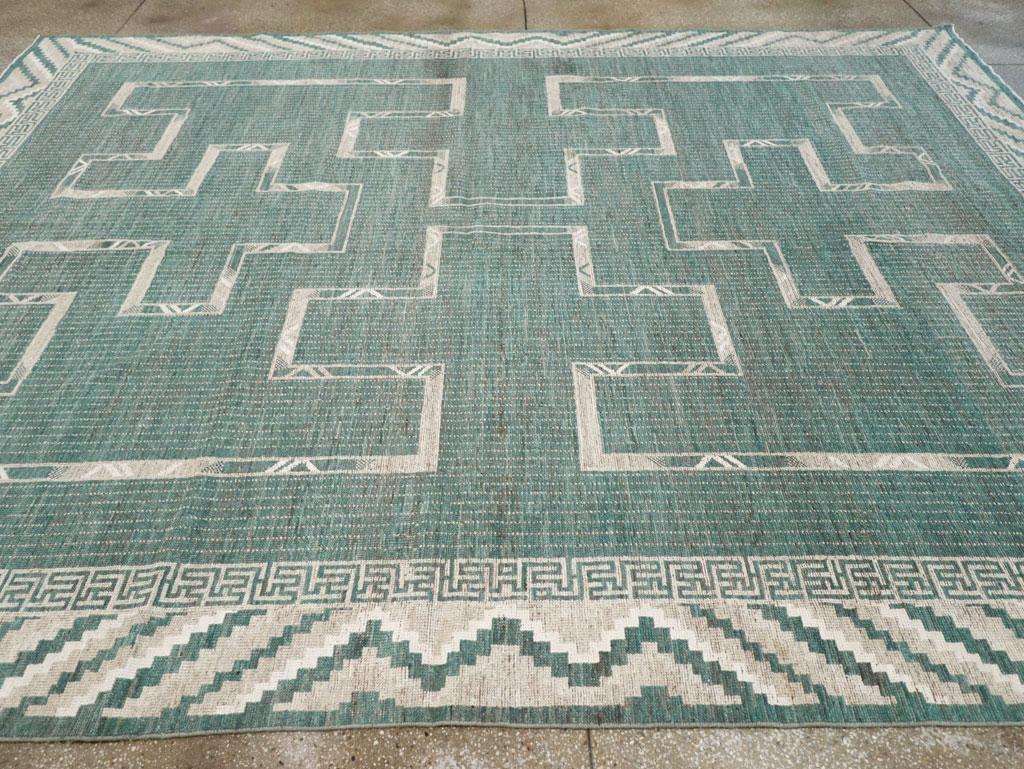 Noué à la main 21st Century Handmade East Turkestan Khotan Room Size Carpet (tapis du 21e siècle fait à la main au Turkestan oriental) en vente