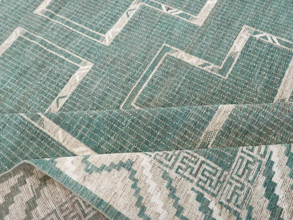 Laine 21st Century Handmade East Turkestan Khotan Room Size Carpet (tapis du 21e siècle fait à la main au Turkestan oriental) en vente