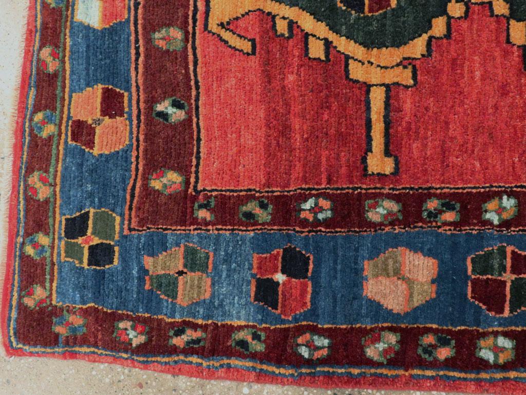 Wool 21st Century Handmade Persian Gabbeh Throw Rug For Sale