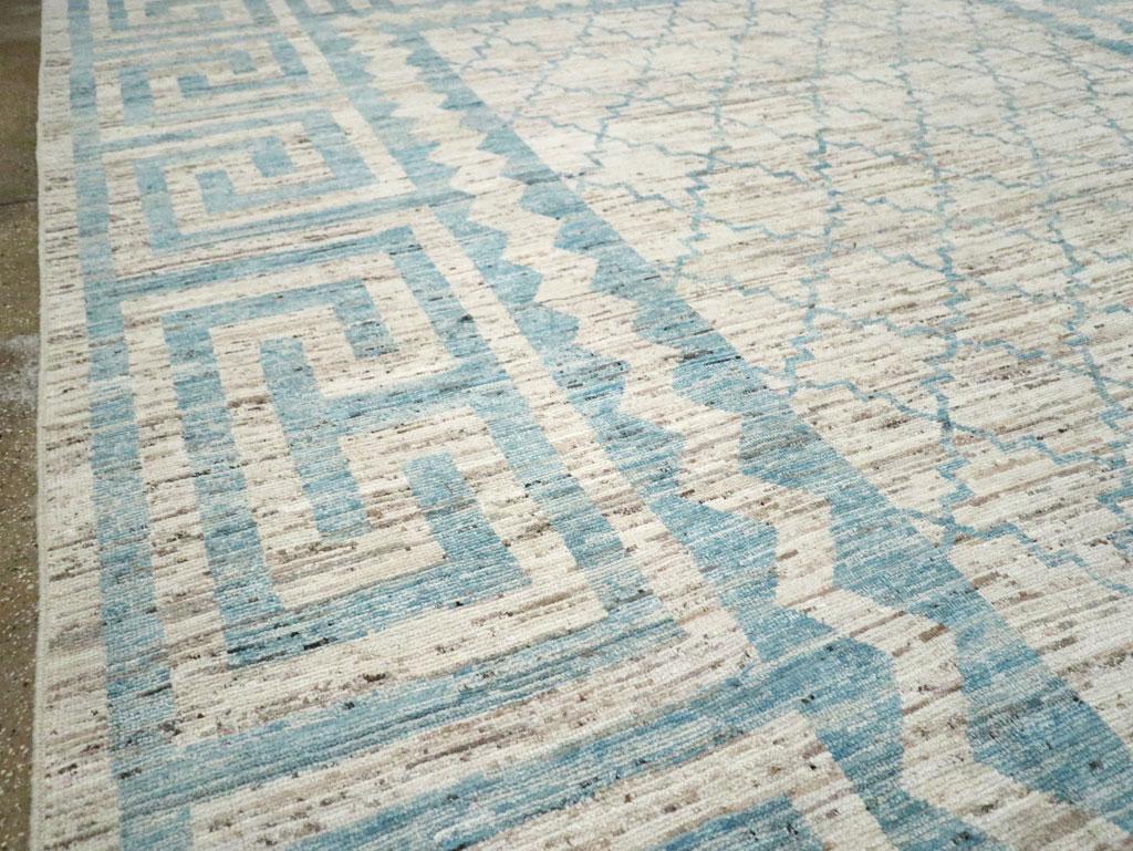 Modern 21st Century Handmade Turkish Contemporary Large Carpet For Sale