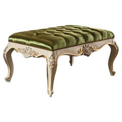 21st Century Handpainted Baroque Bed Bench by Modenese Interiors
