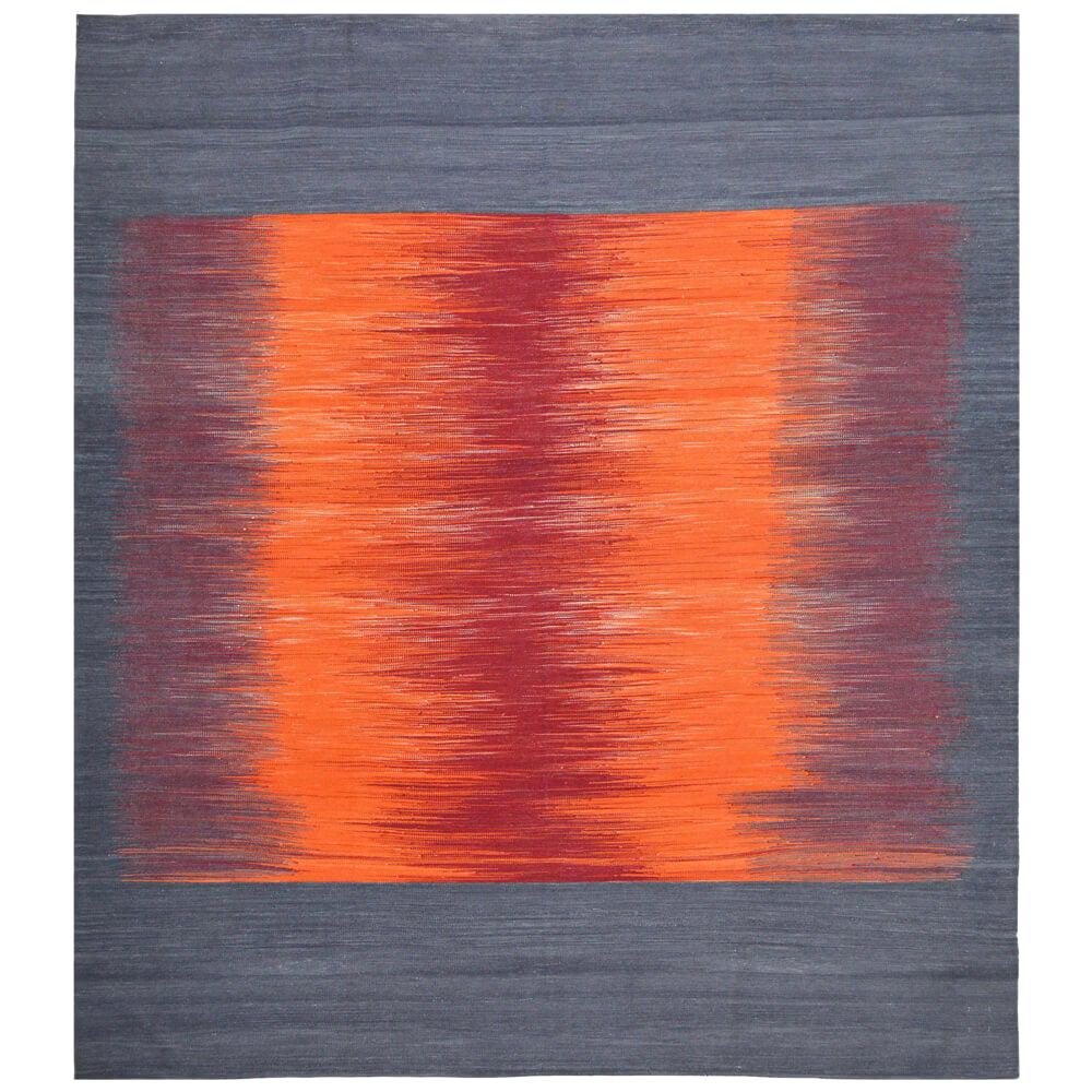 21st Century Handwoven Strong Colors Mazandaran Kilim Carpet
