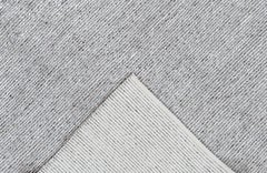 Handwoven Modern Wool Rug, Solid Gray Motif, 7'10" x 10'1", India