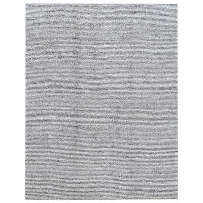 Contemporary Handwoven Grey Textured Wool Rug For Sale at 1stDibs