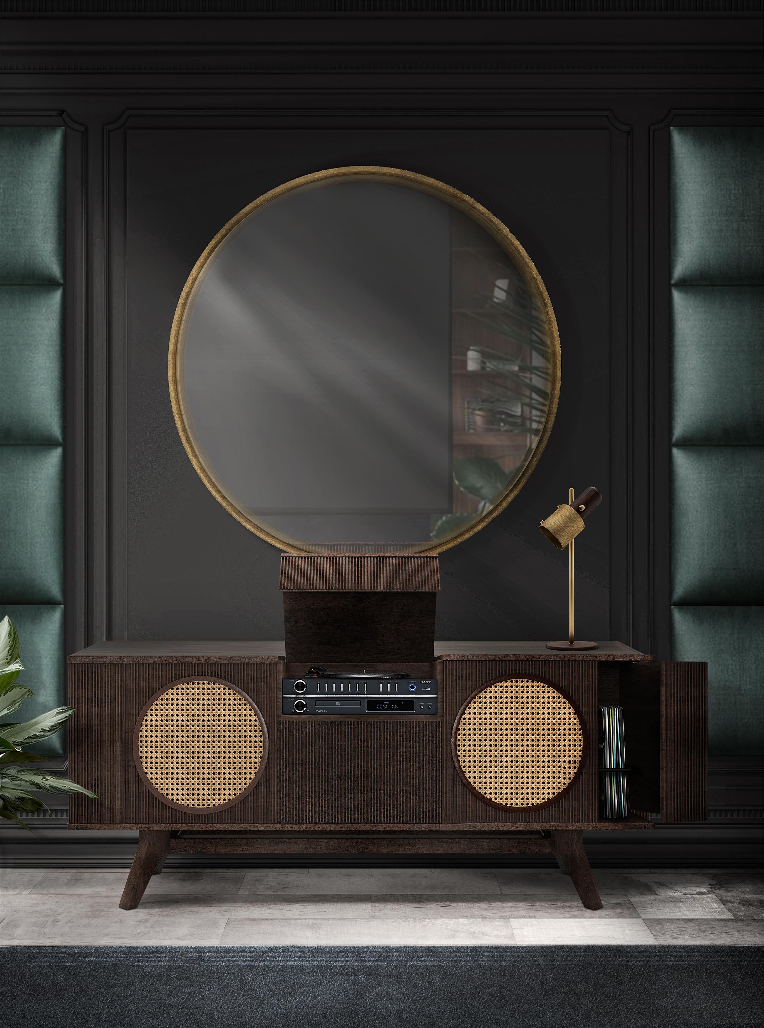 Rattan 21st Century Harrison Sideboard Oak Handmade in Portugal by Wood Tailors For Sale