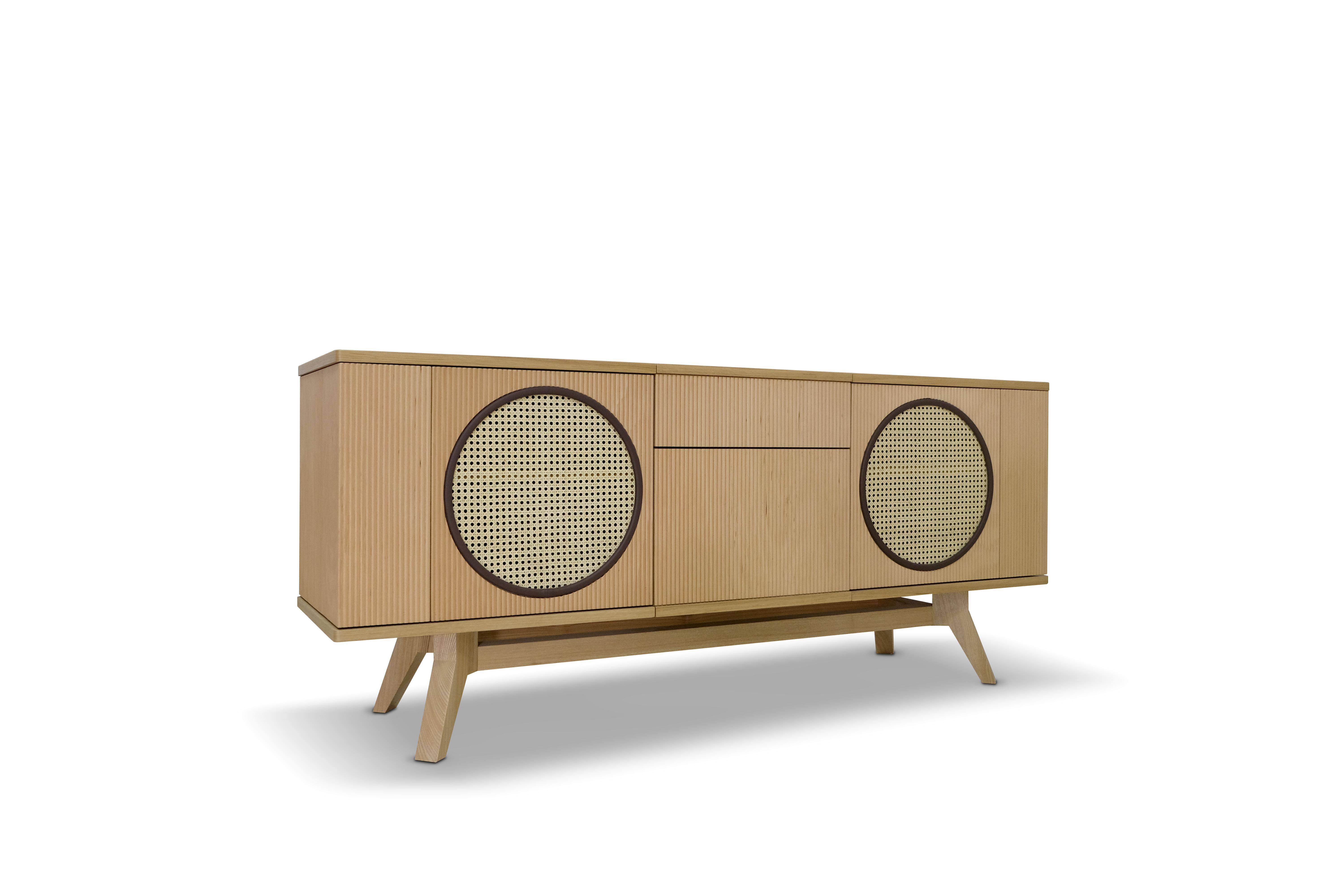 21st Century Harrison Sideboard Oak Handmade in Portugal by Wood Tailors For Sale 1