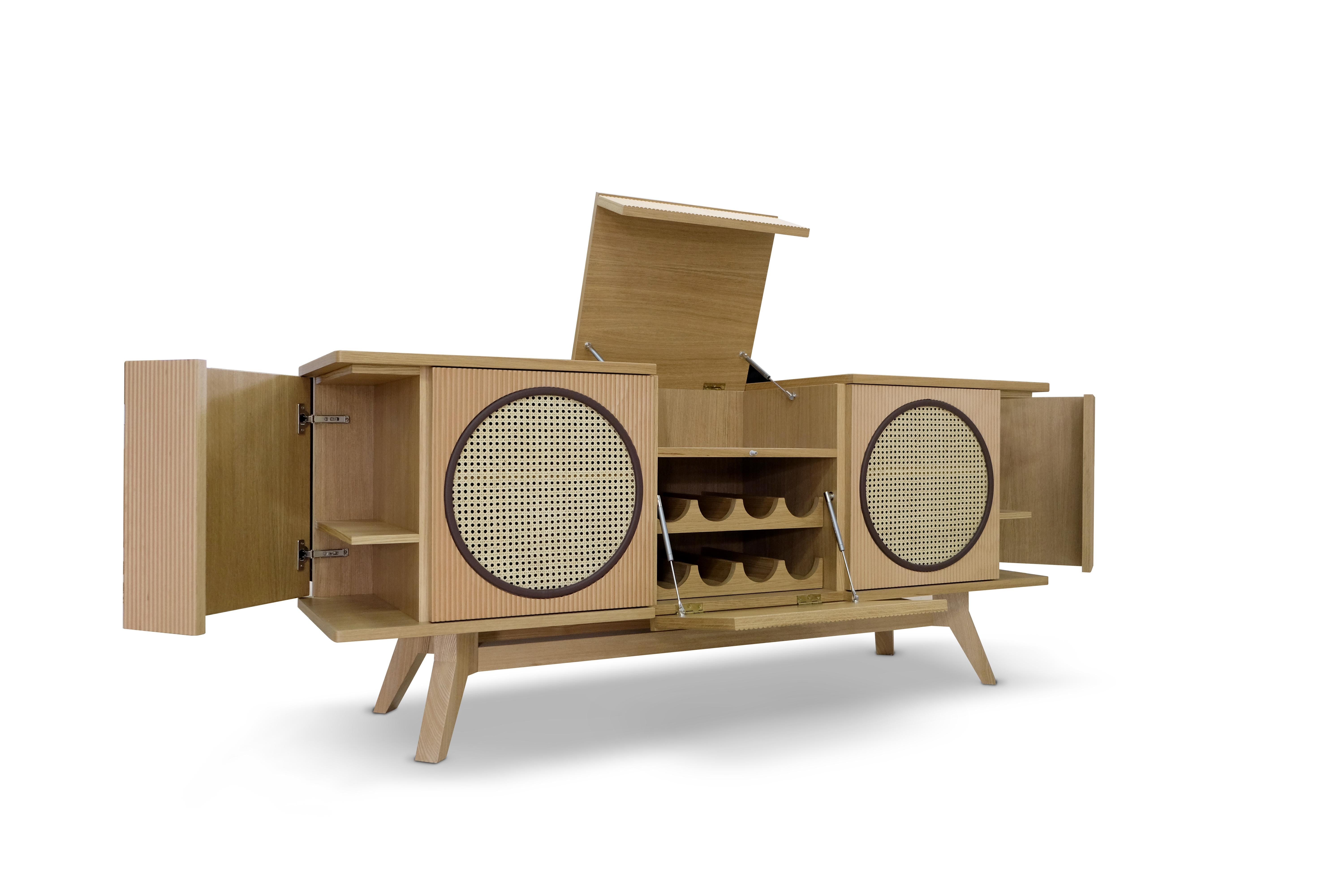 21st Century Harrison Sideboard Wood Handmade in Portugal by Wood Tailors For Sale 1