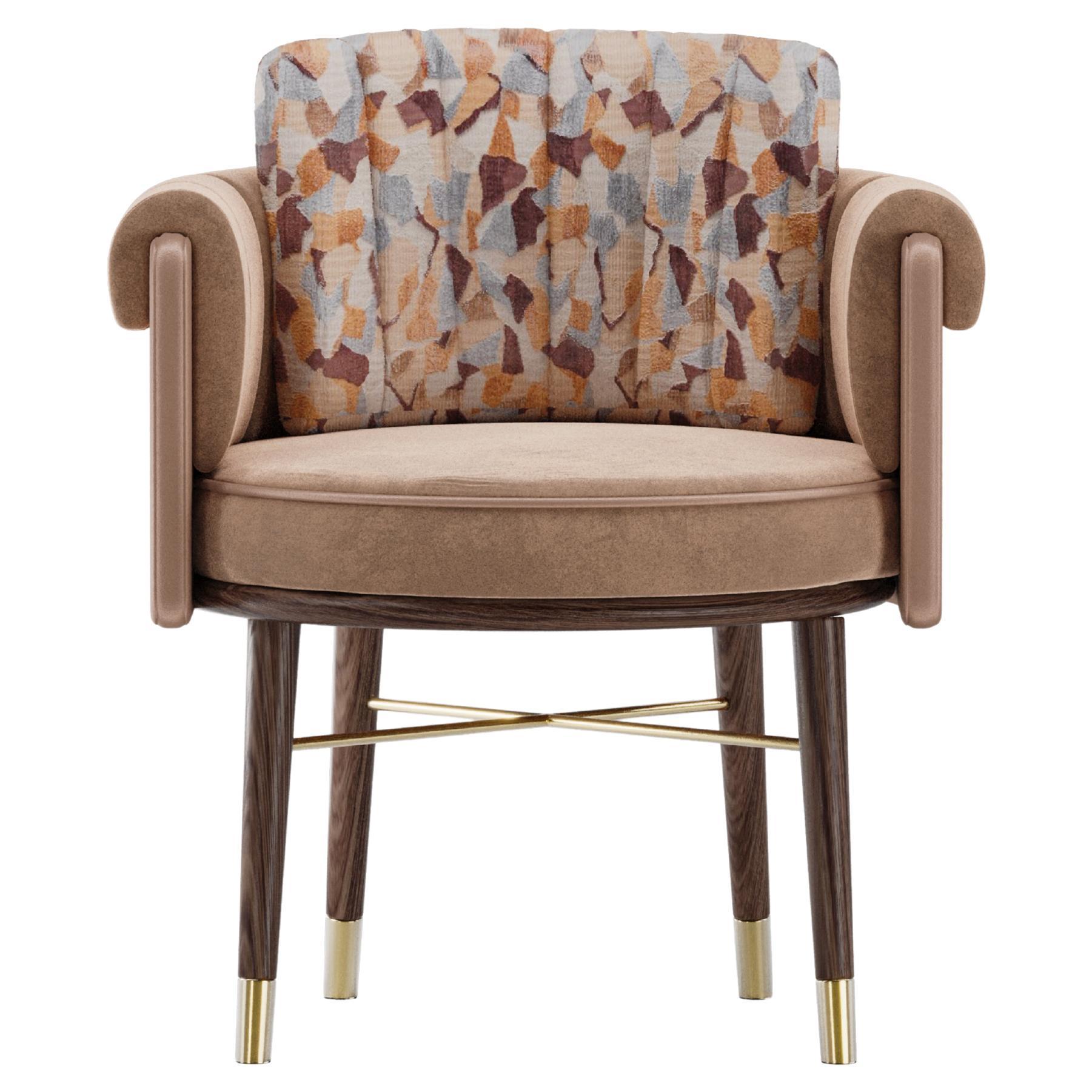 Silla de Comedor Helen Siglo XXI Algodón Terciopelo Madera