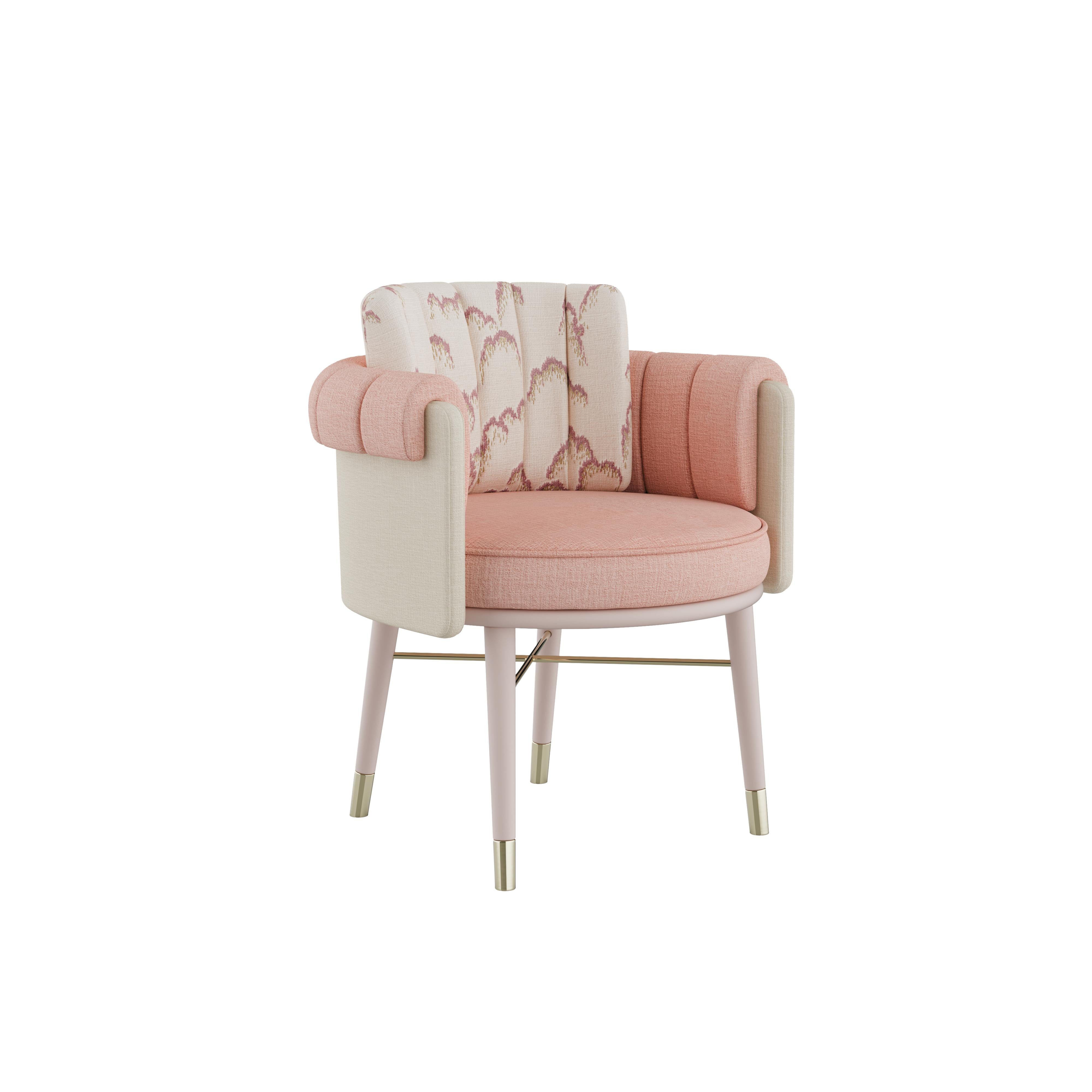Portoghese 21st Century Helen Dining Chair Dedar Textiles Made in Portugal by Ottiu in vendita