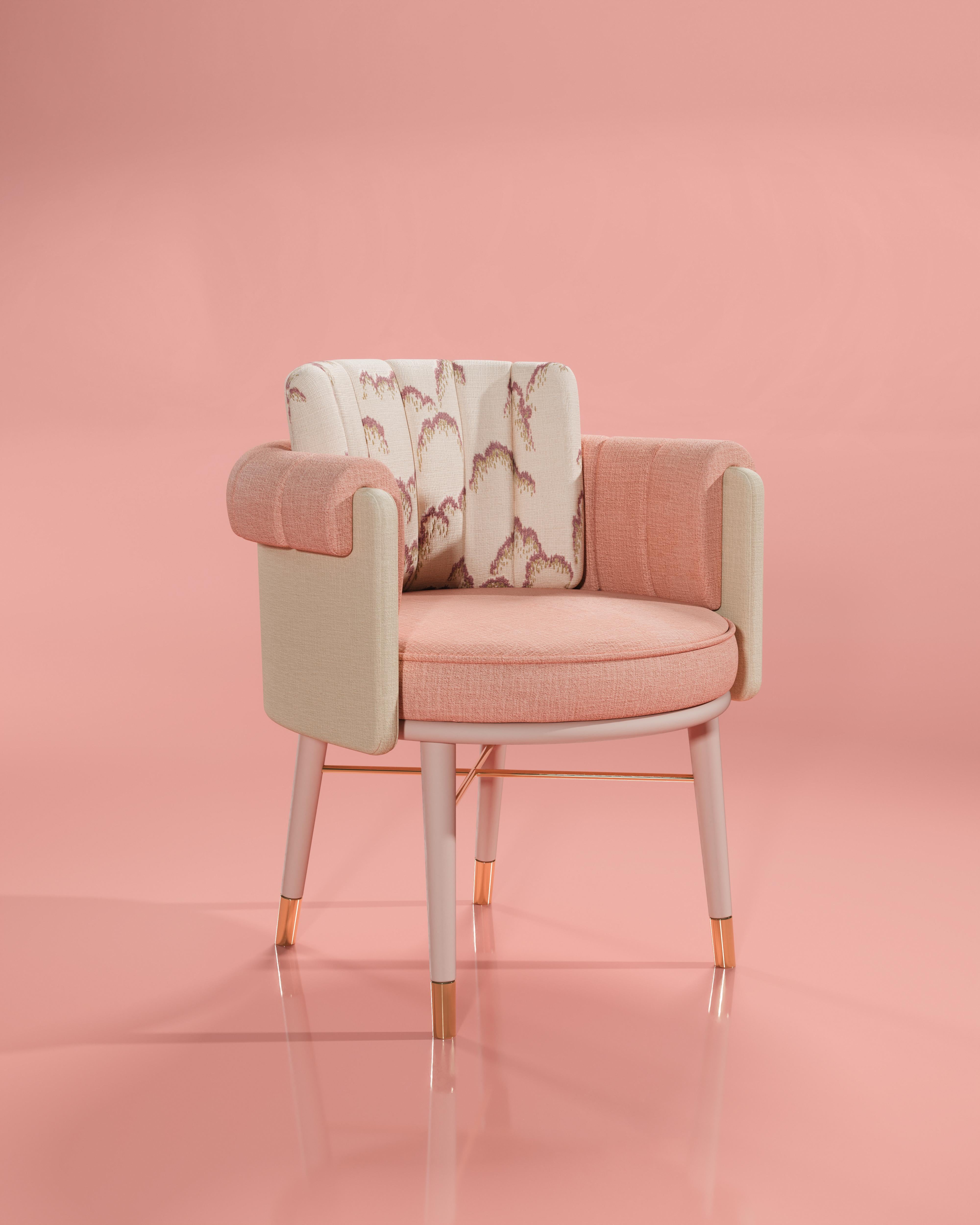 21st Century Helen Dining Chair Dedar Textiles Made in Portugal by Ottiu in vendita 1
