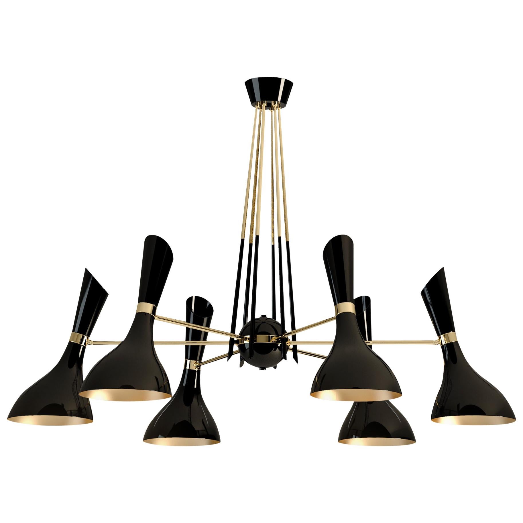 21st Century Helsinki Suspension Lamp Brass Aluminum by Creativemary For Sale