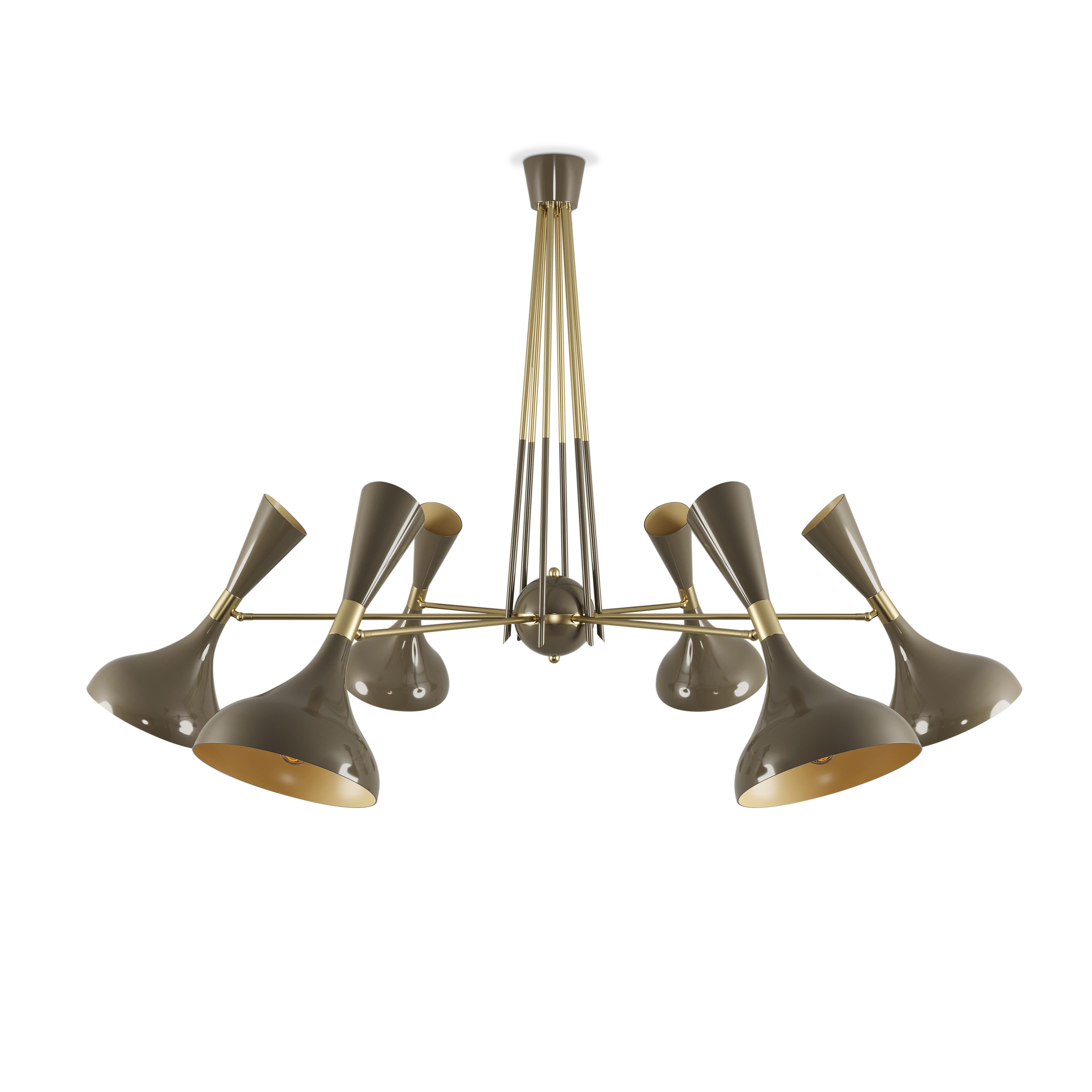 21st Century Helsinki Suspension Lamp Brass Aluminum by Creativemary In New Condition For Sale In RIO TINTO, PT