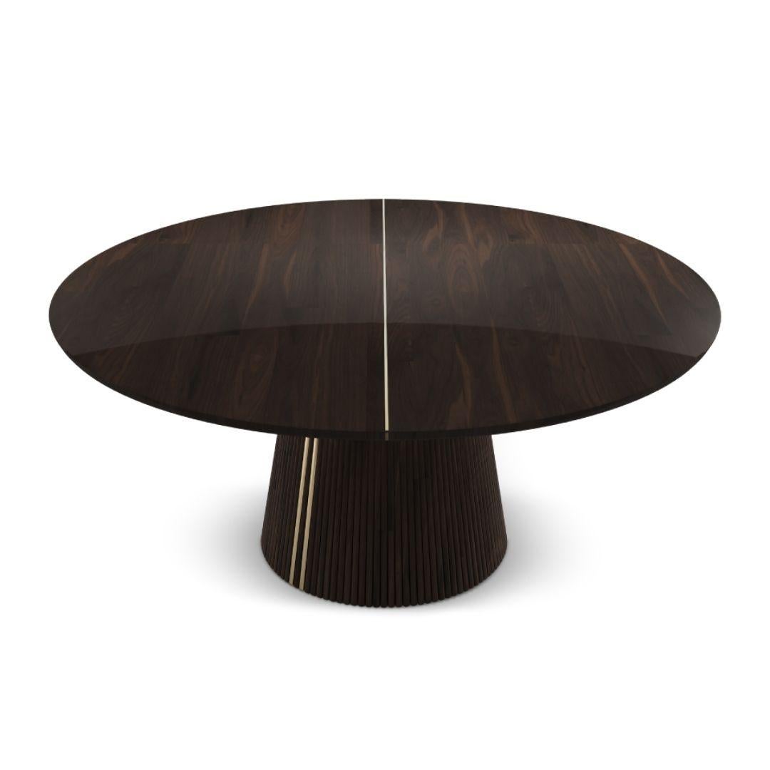 Portuguese 21st Century Henry Dining Table Walnut Wood For Sale