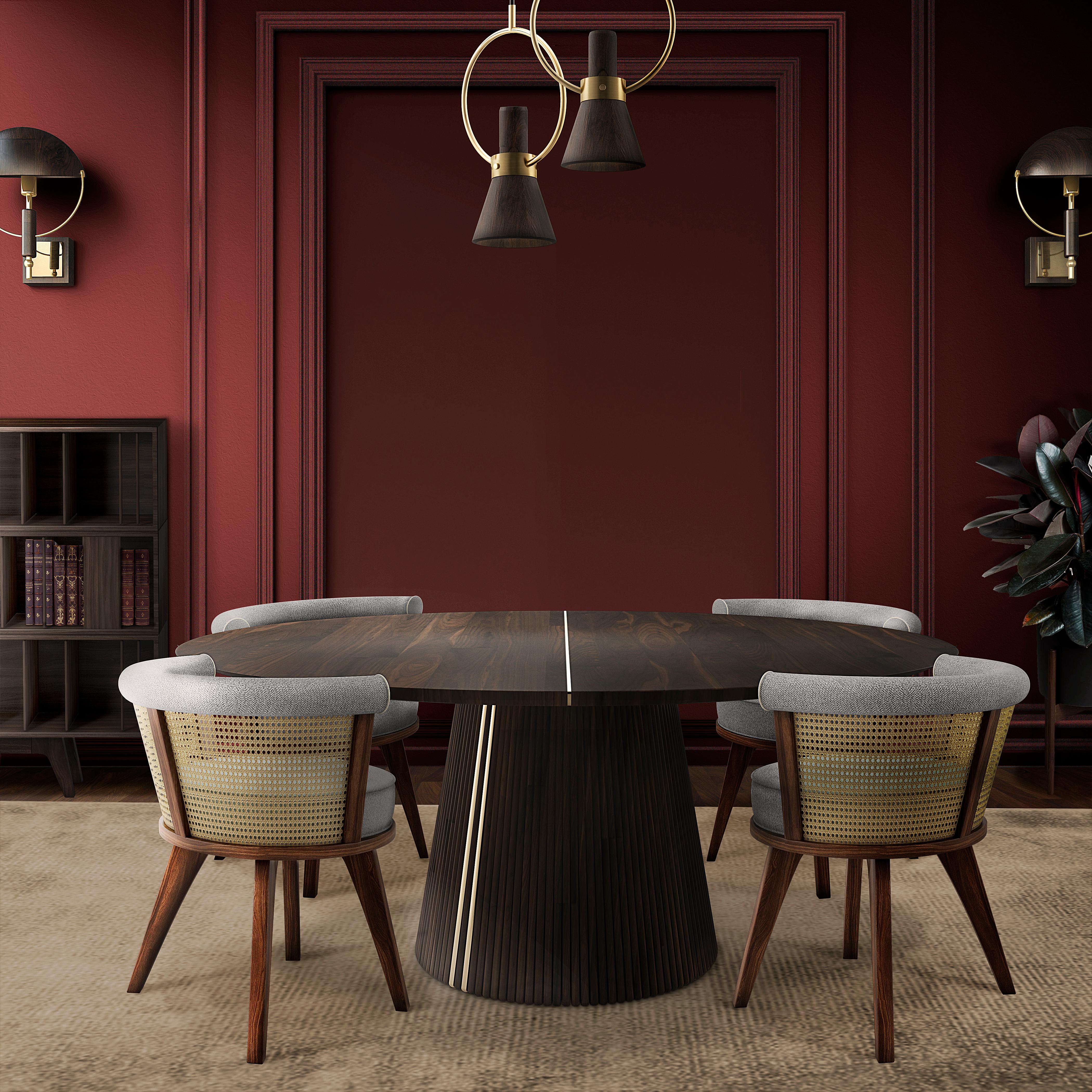 21ème siècle Table de salle à manger Henry Woods en bois de noyer Fabriquée au Portugal par Wood Tailors Neuf - En vente à RIO TINTO, PT