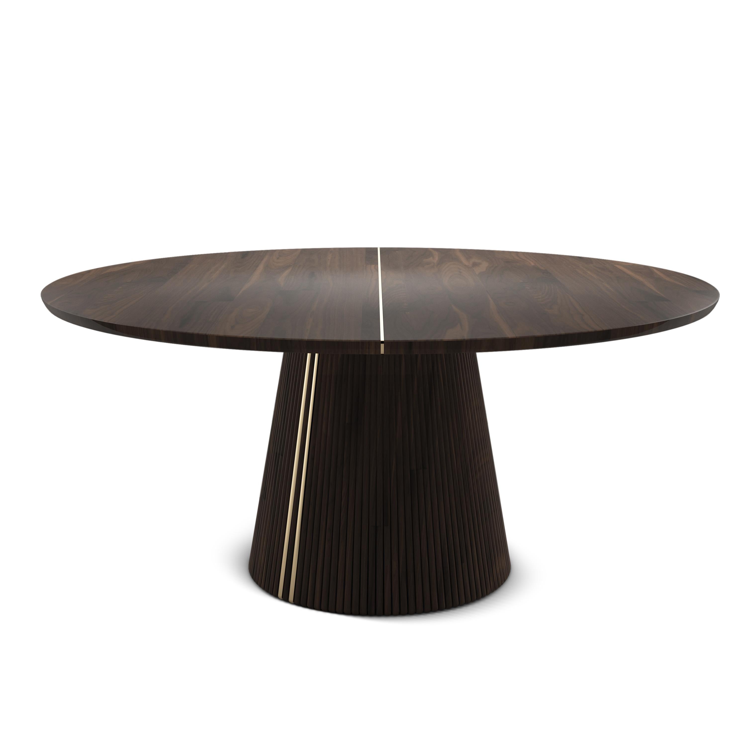 XXIe siècle et contemporain 21ème siècle Table de salle à manger Henry Woods en bois de noyer Fabriquée au Portugal par Wood Tailors en vente