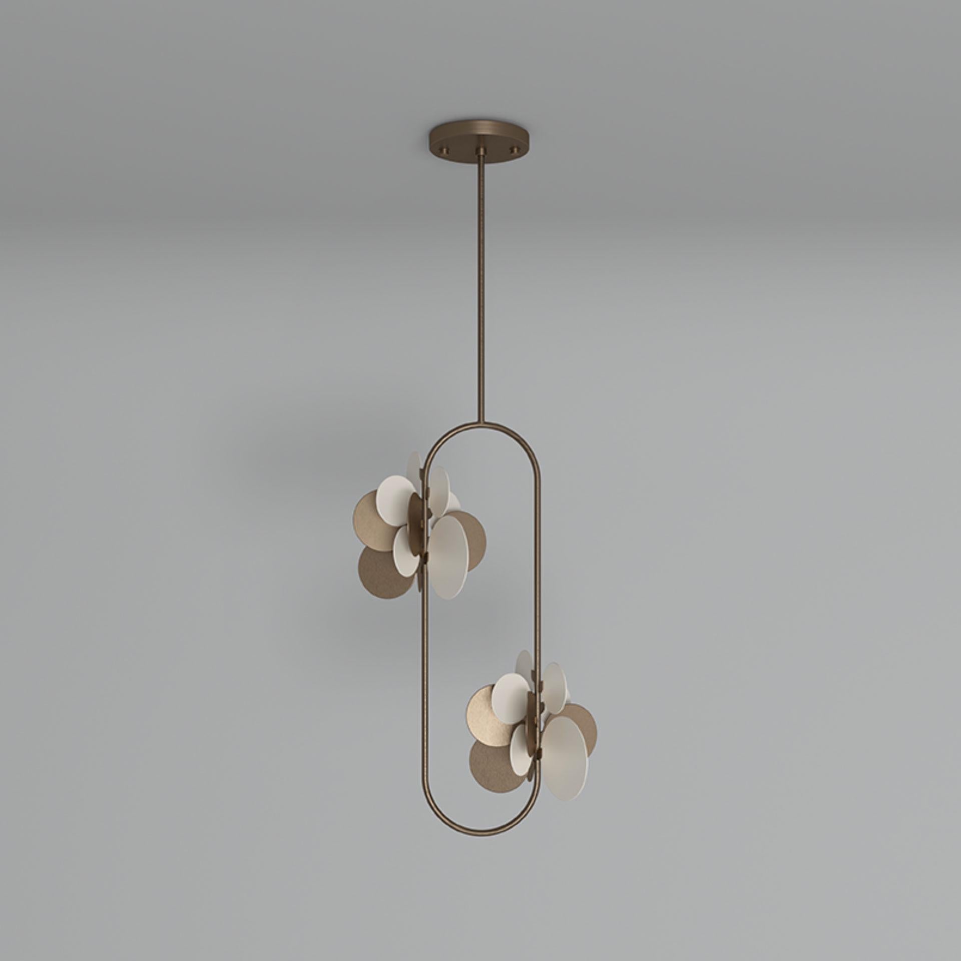 Contemporary 21st Century Hera Pendant Lamp Brass by Creativemary For Sale