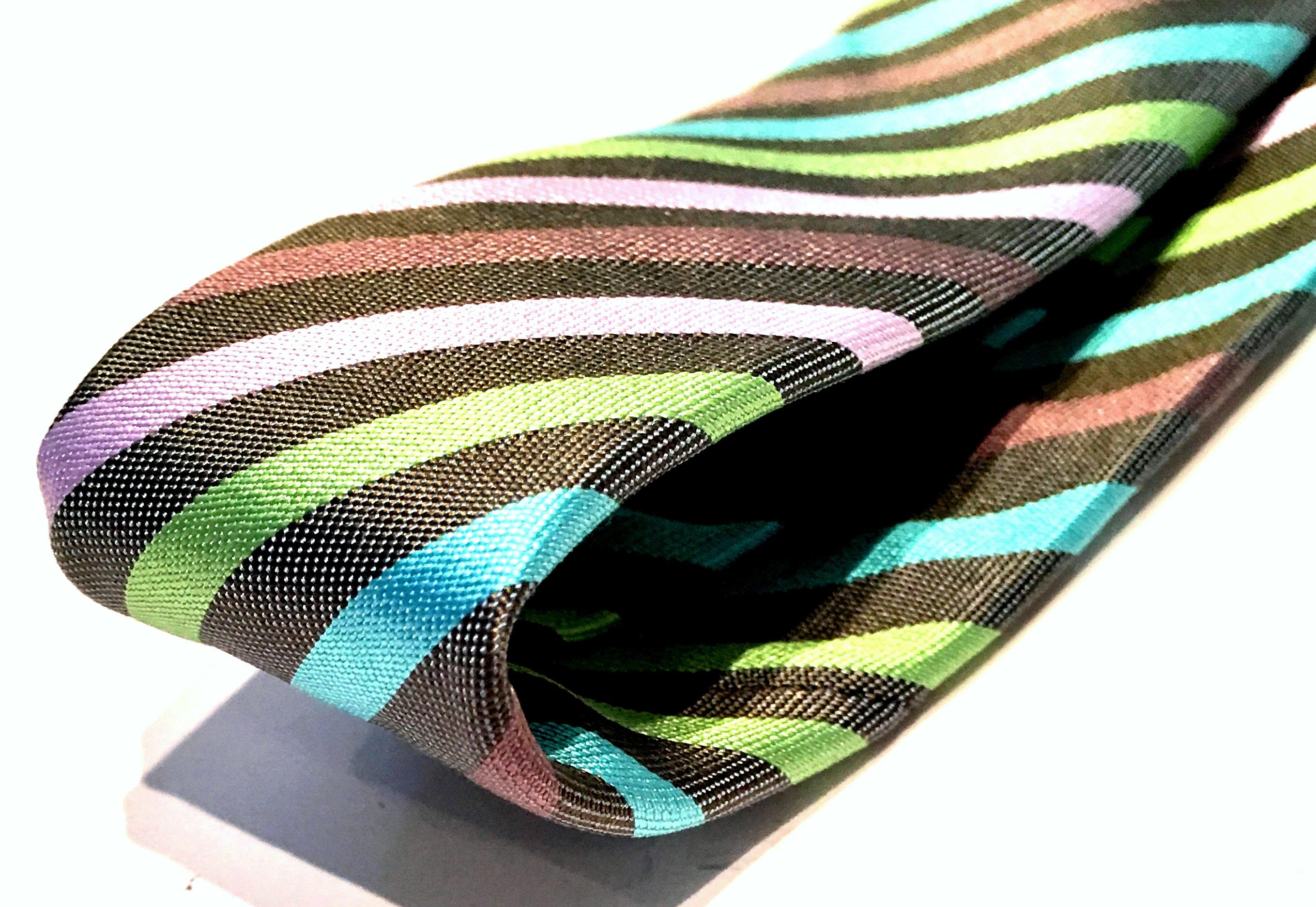 21st Century Hermes Paris Striped Silk Neck Tie For Sale 1