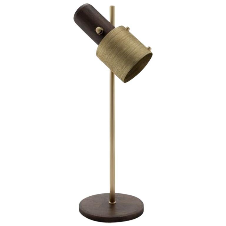 Lampe de bureau Herschel du 21e siècle en bois de noyer