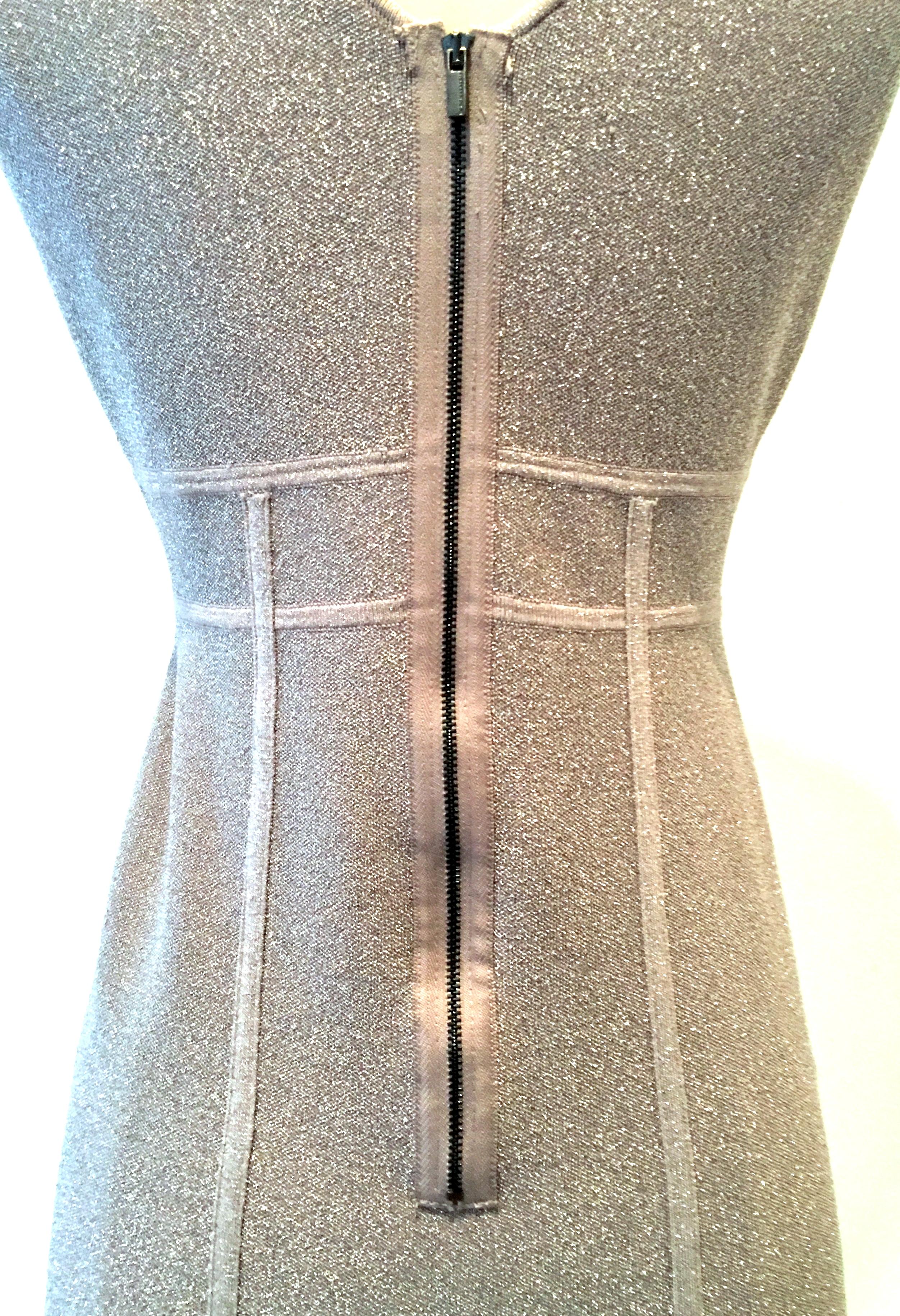 21st Century Herve Leger Style Metallic Cocktail Dress By Maxazria For BCBG  For Sale 3