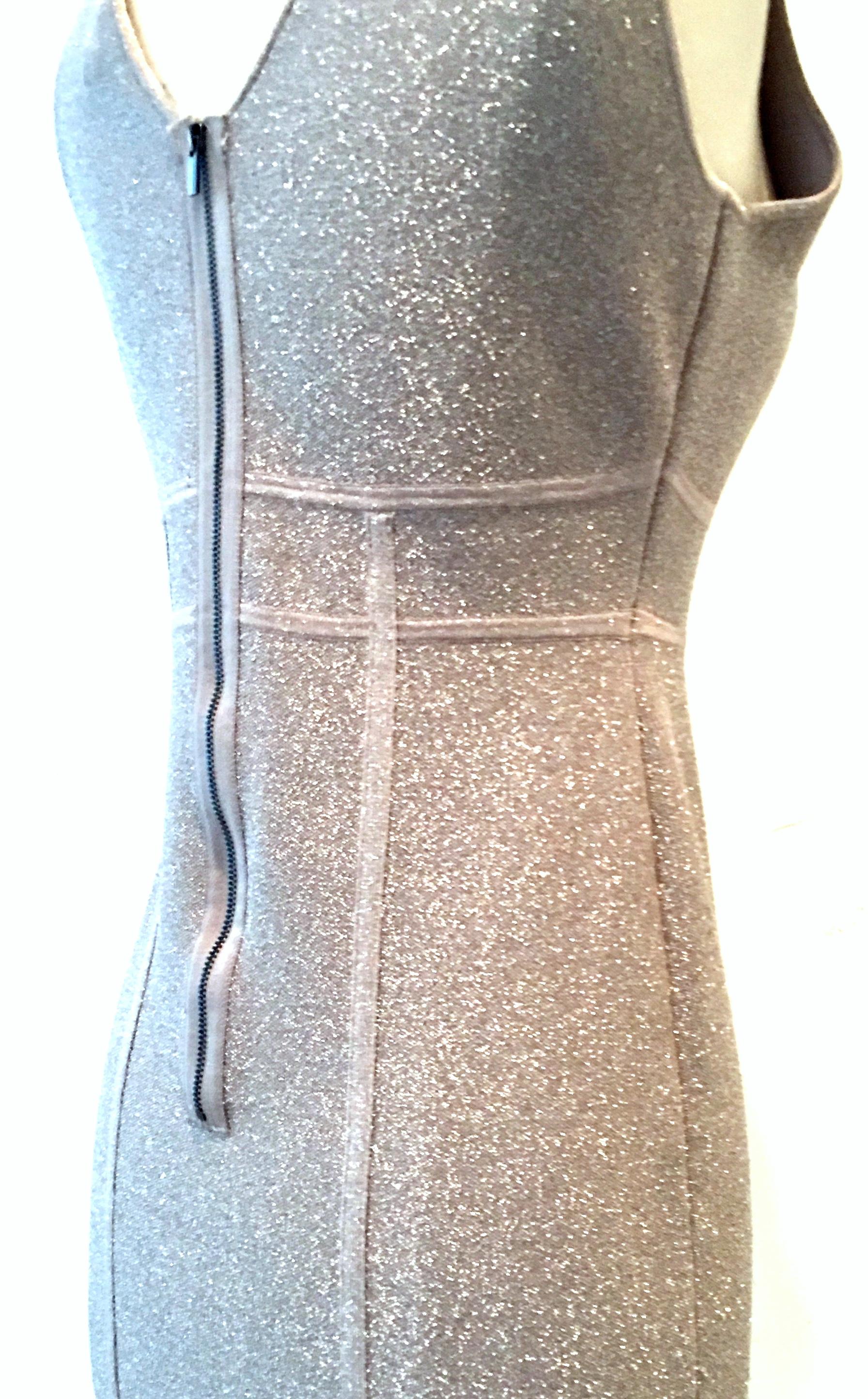 21st Century Herve Leger Style Metallic Cocktail Dress By Maxazria For BCBG  For Sale 1