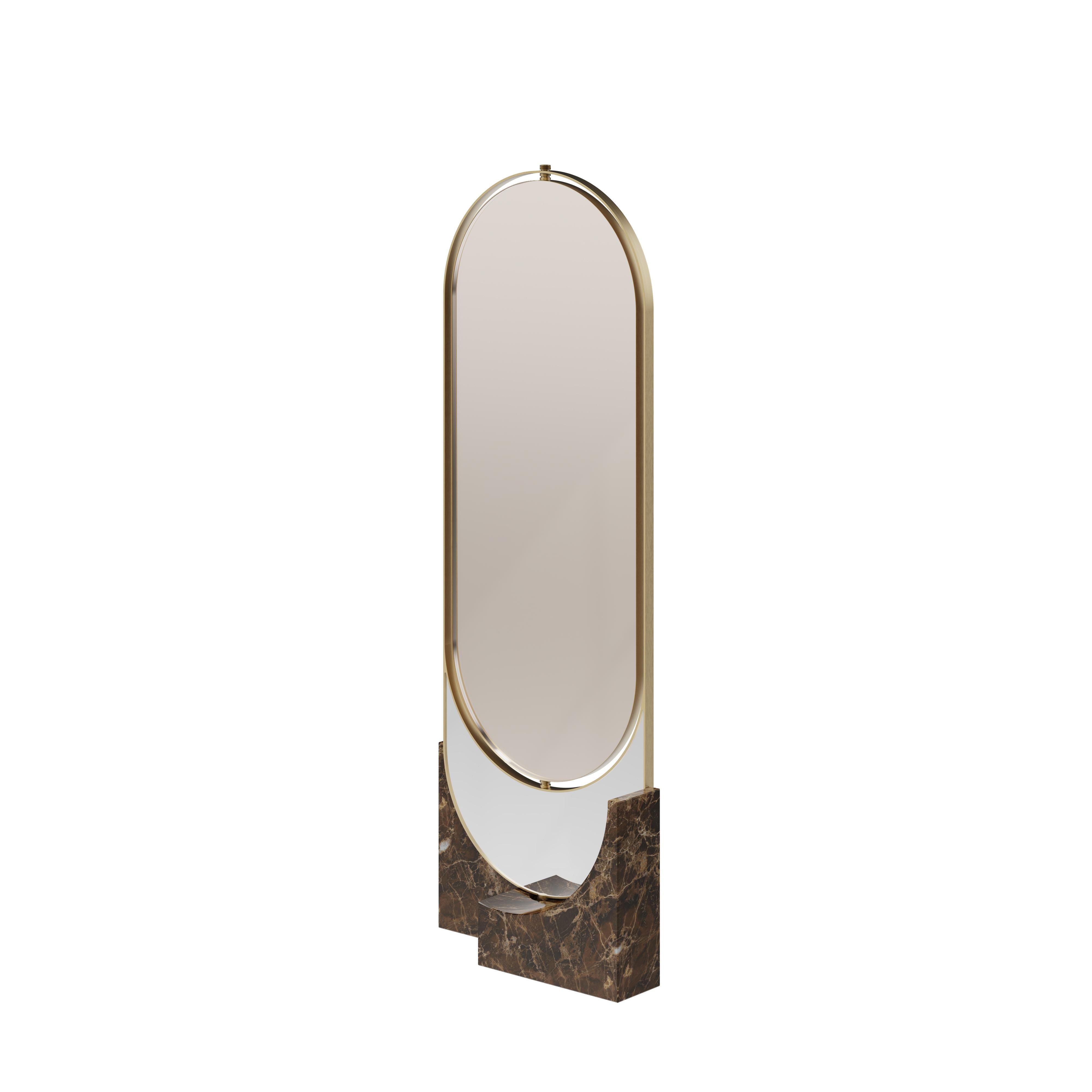 Portugais 21ème siècle Hidden Floor Mirror Marble Made in Portugal by Porus en vente