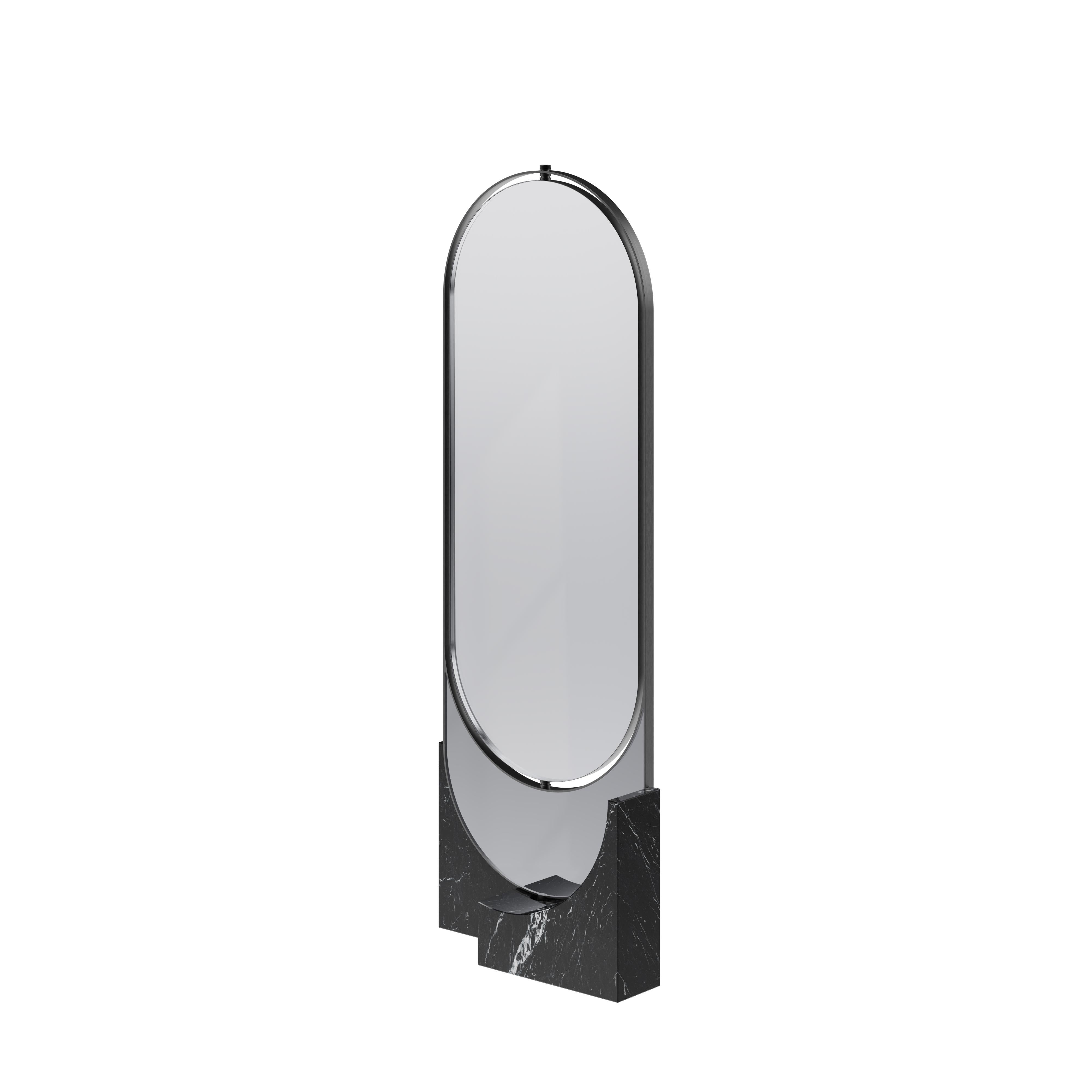 Poli 21ème siècle Hidden Floor Mirror Marble Made in Portugal by Porus en vente