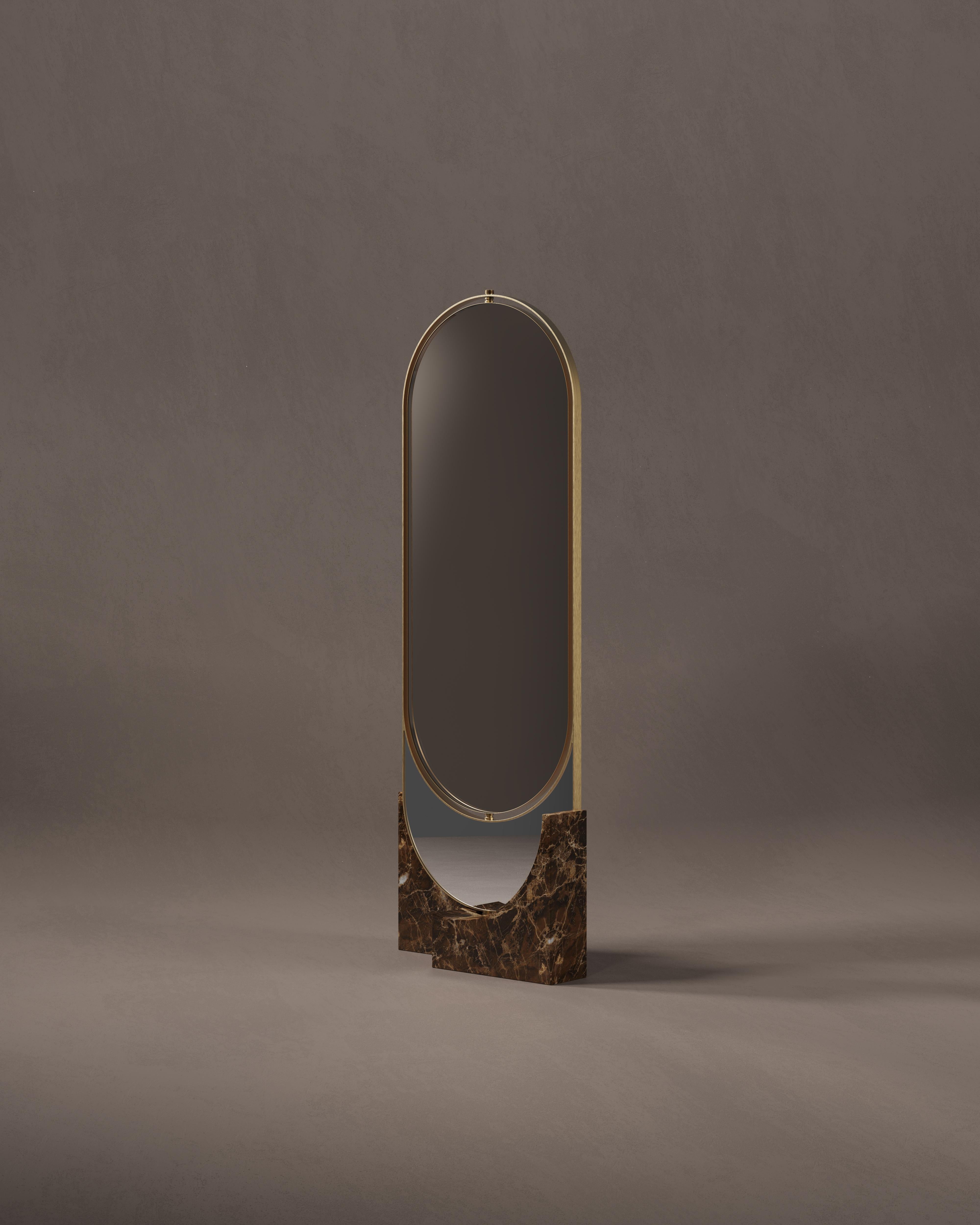 21ème siècle Hidden Floor Mirror Marble Made in Portugal by Porus en vente 1