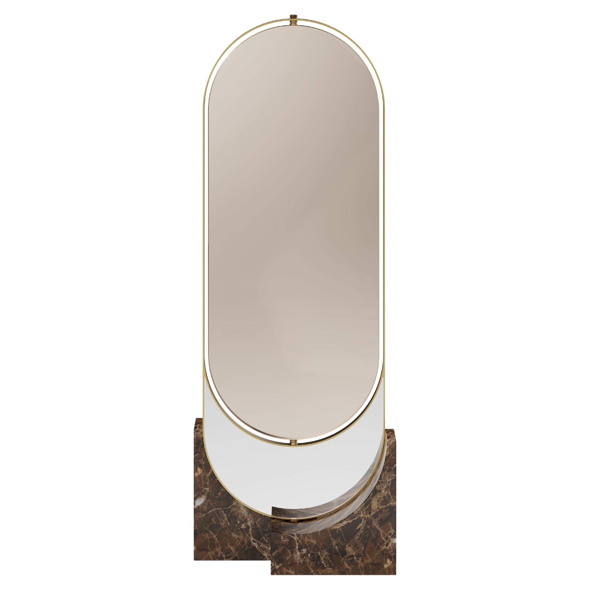 21ème siècle Hidden Floor Mirror Marble Made in Portugal by Porus en vente