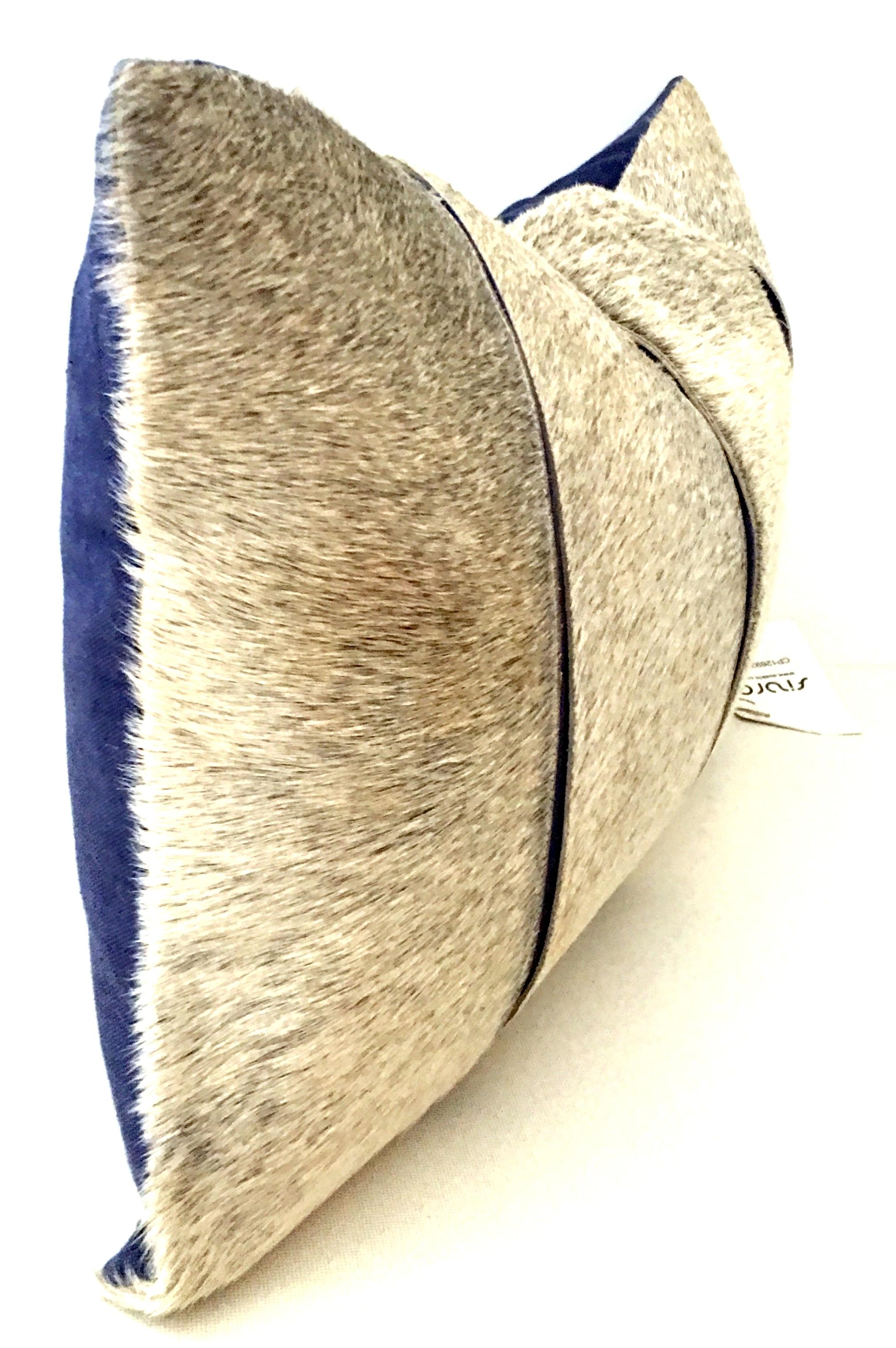 21st Century Hide Hair and Feather Pillow In Excellent Condition For Sale In West Palm Beach, FL