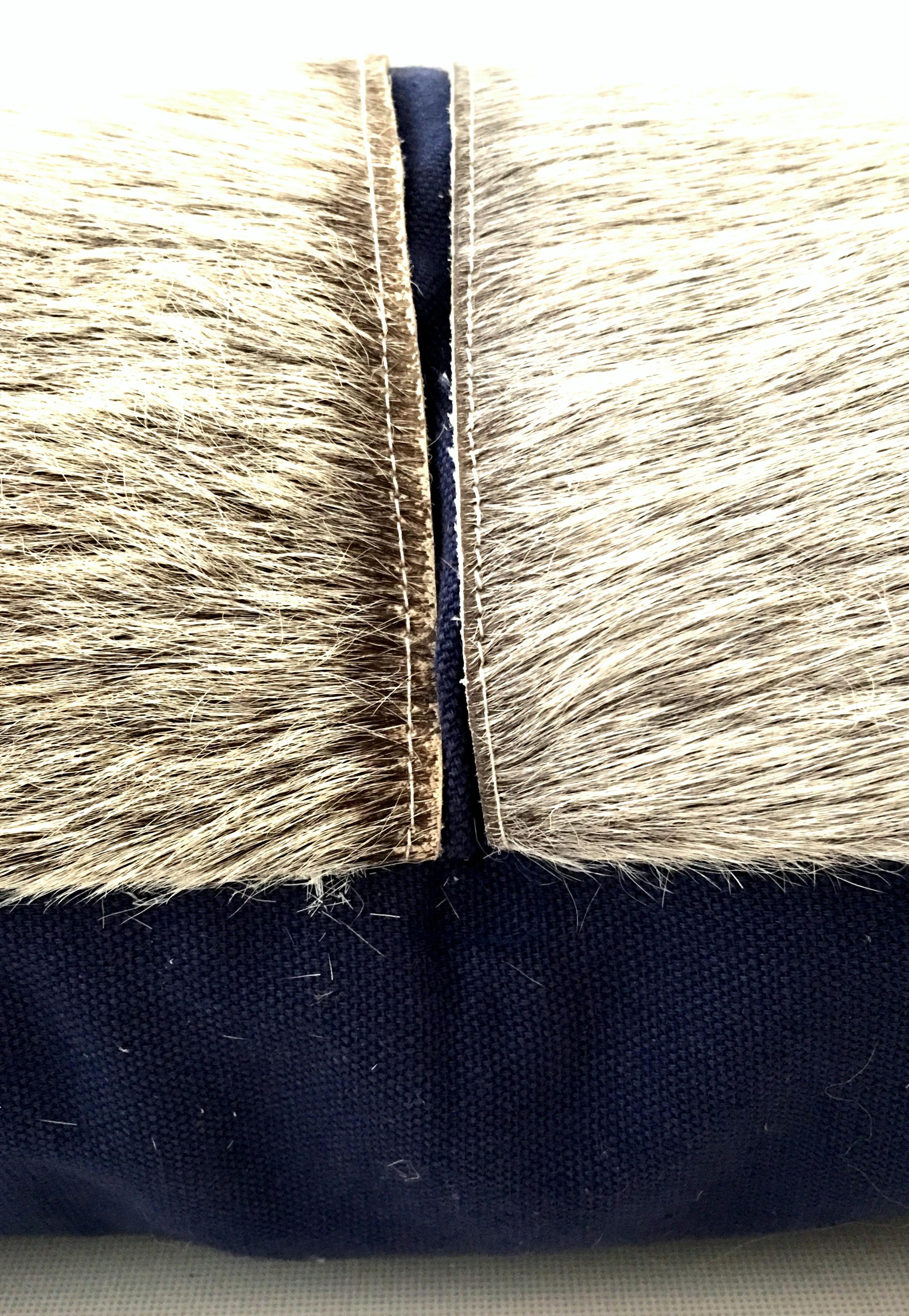 21st Century Hide Hair and Feather Pillow For Sale 2