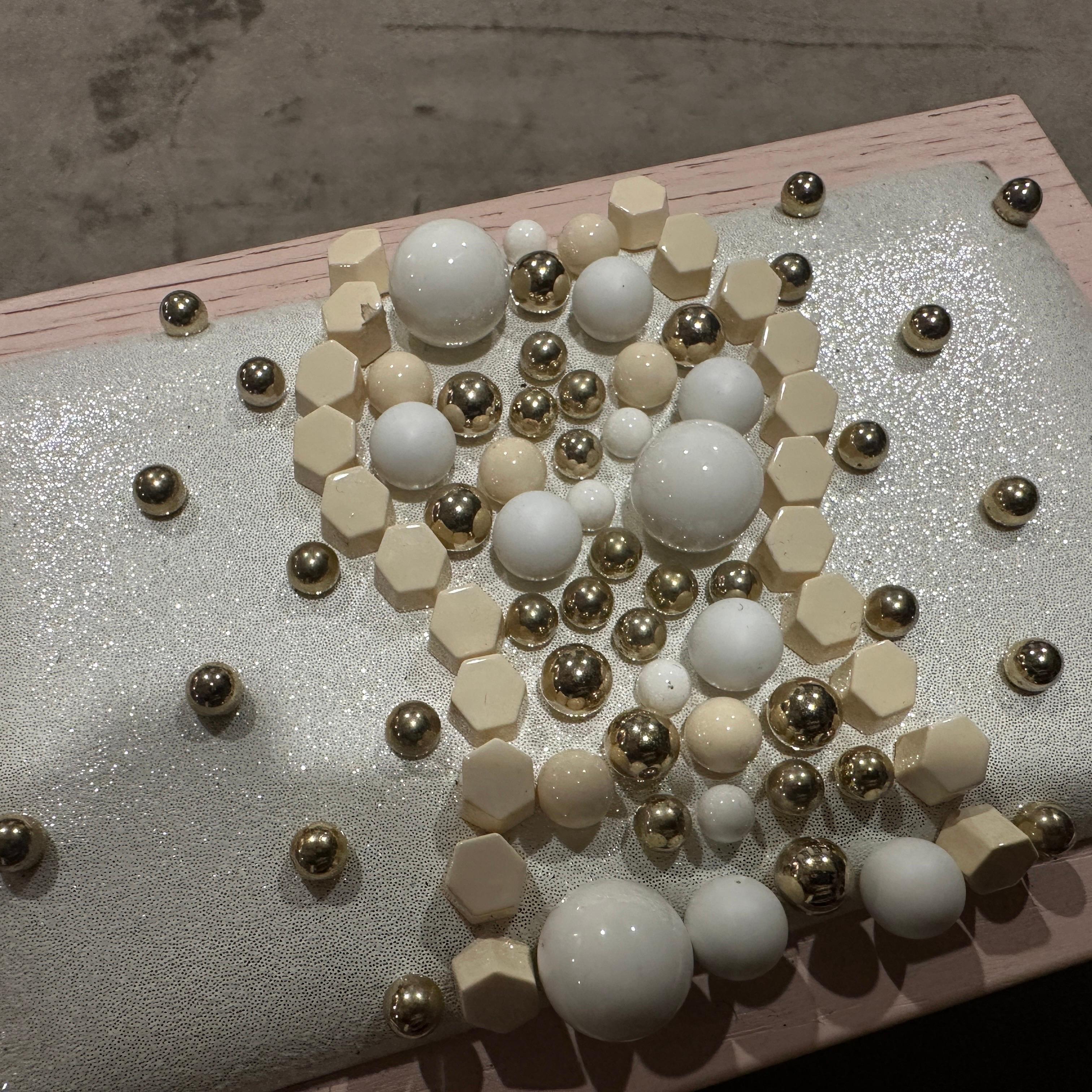 Borsa da sera in pelle bianca e legno rosa del XXI secolo di alta qualità di Laurafed in vendita 6